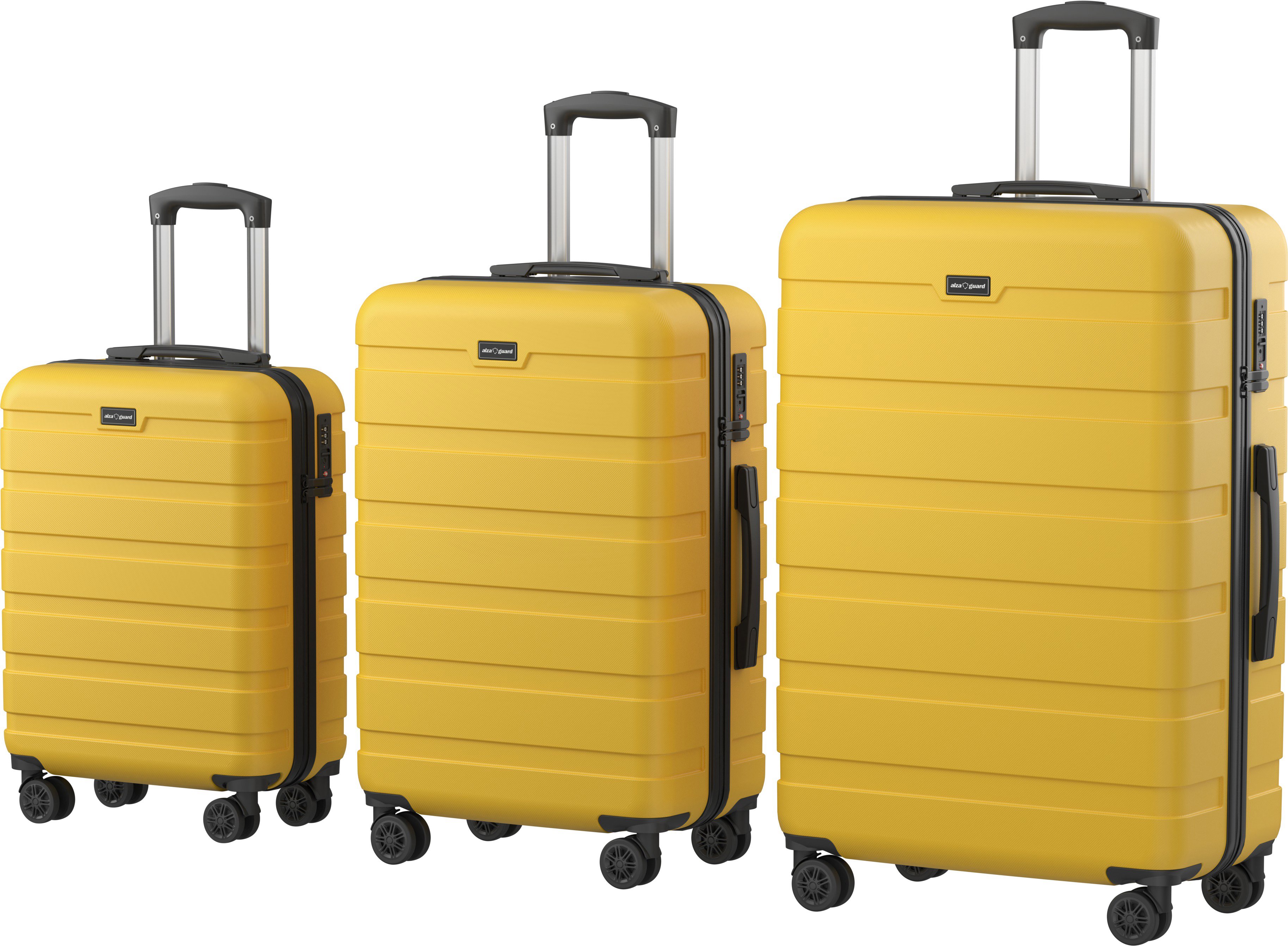 AlzaGuard Traveler Suitcase, 3pcs súprava – žltá