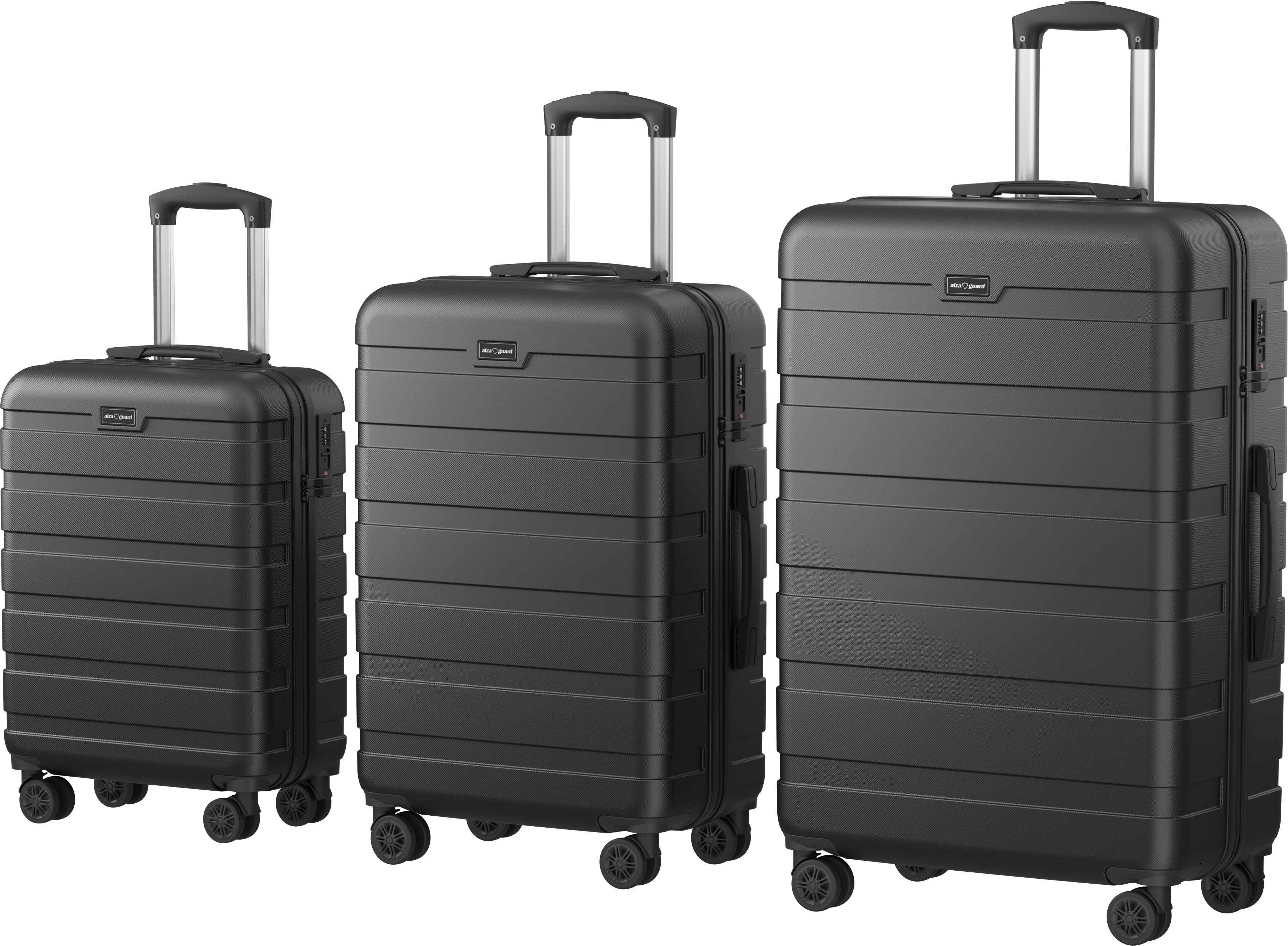 AlzaGuard Traveler Suitcase, 3 pcs set – čierny