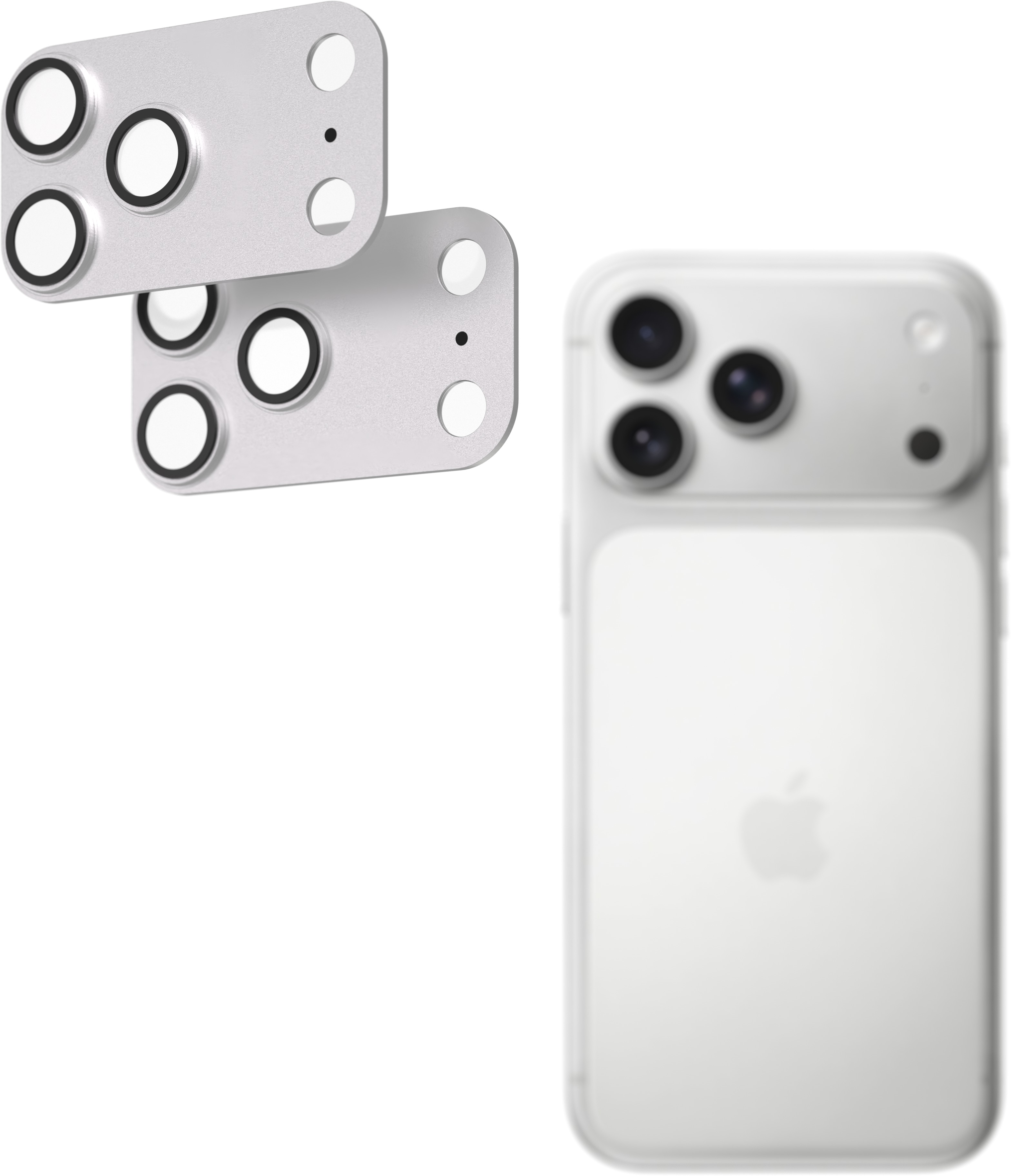 AlzaGuard Metal Lens Protector pre iPhone 17 Pro Max strieborný