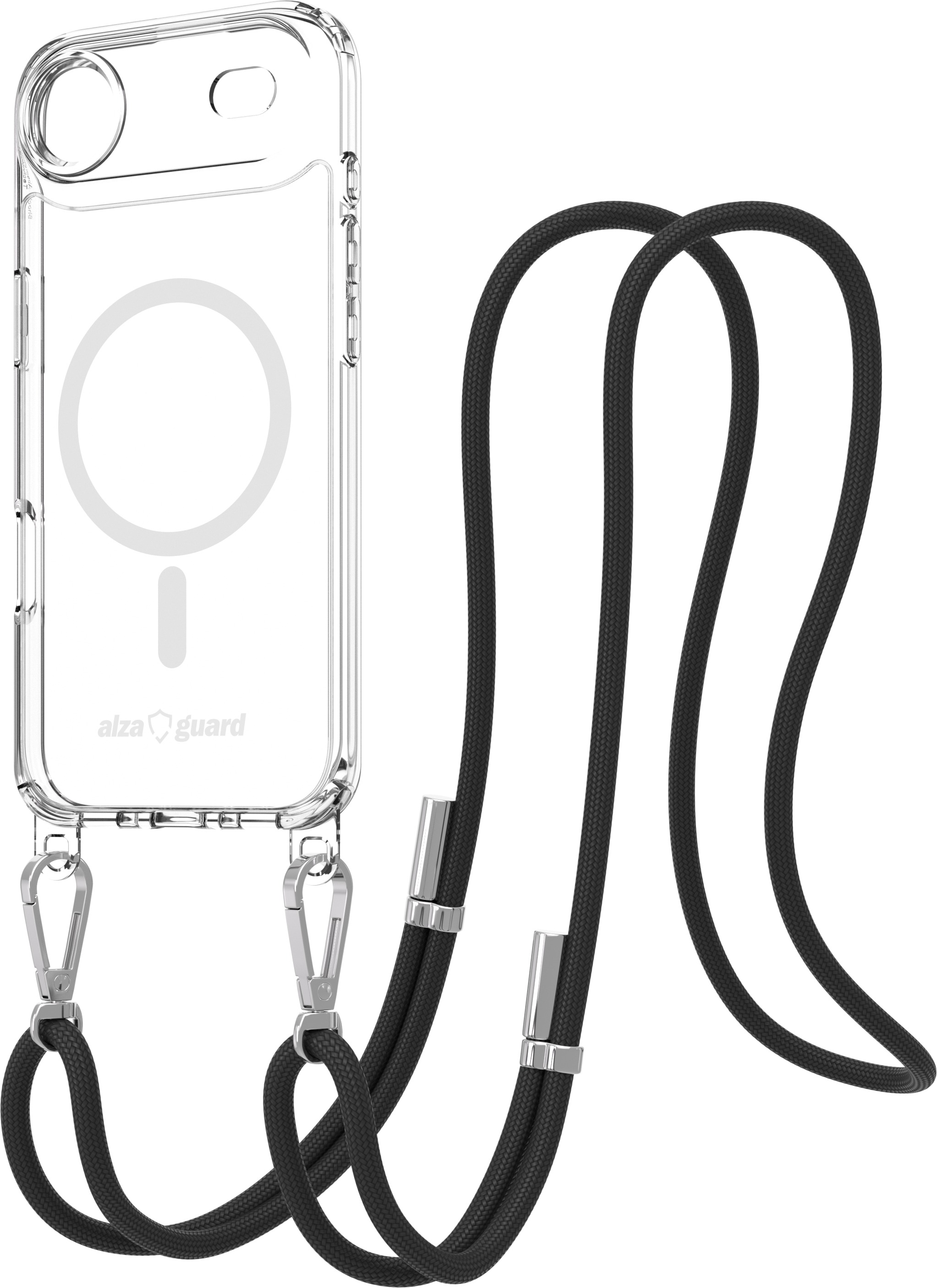 AlzaGuard Luxe Detach Lanyard Case Compatible with MagSafe pre iPhone Air čierny