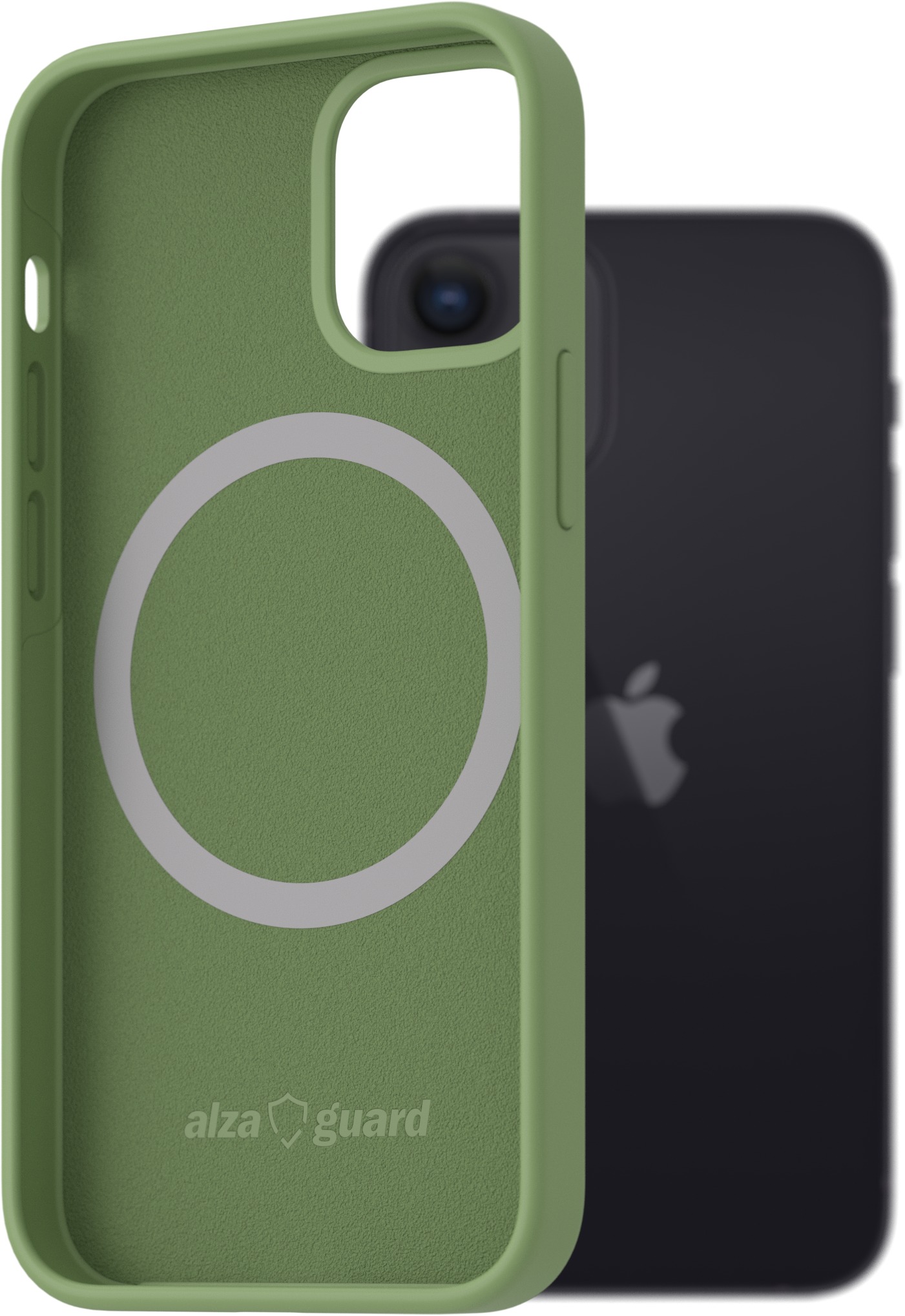 AlzaGuard Silicone Case Compatible with Magsafe pre iPhone 12 Mini zelený