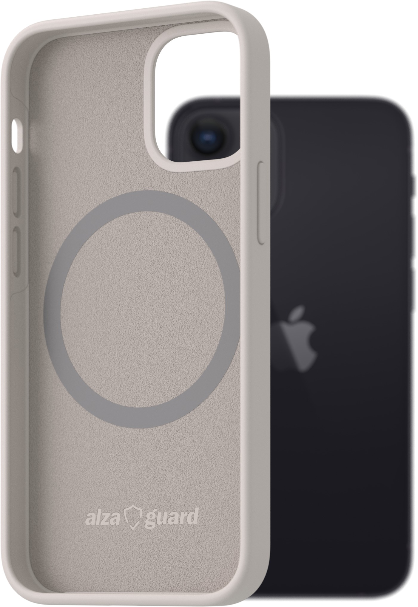 AlzaGuard Silicone Case Compatible with Magsafe pre iPhone 12 Mini biely