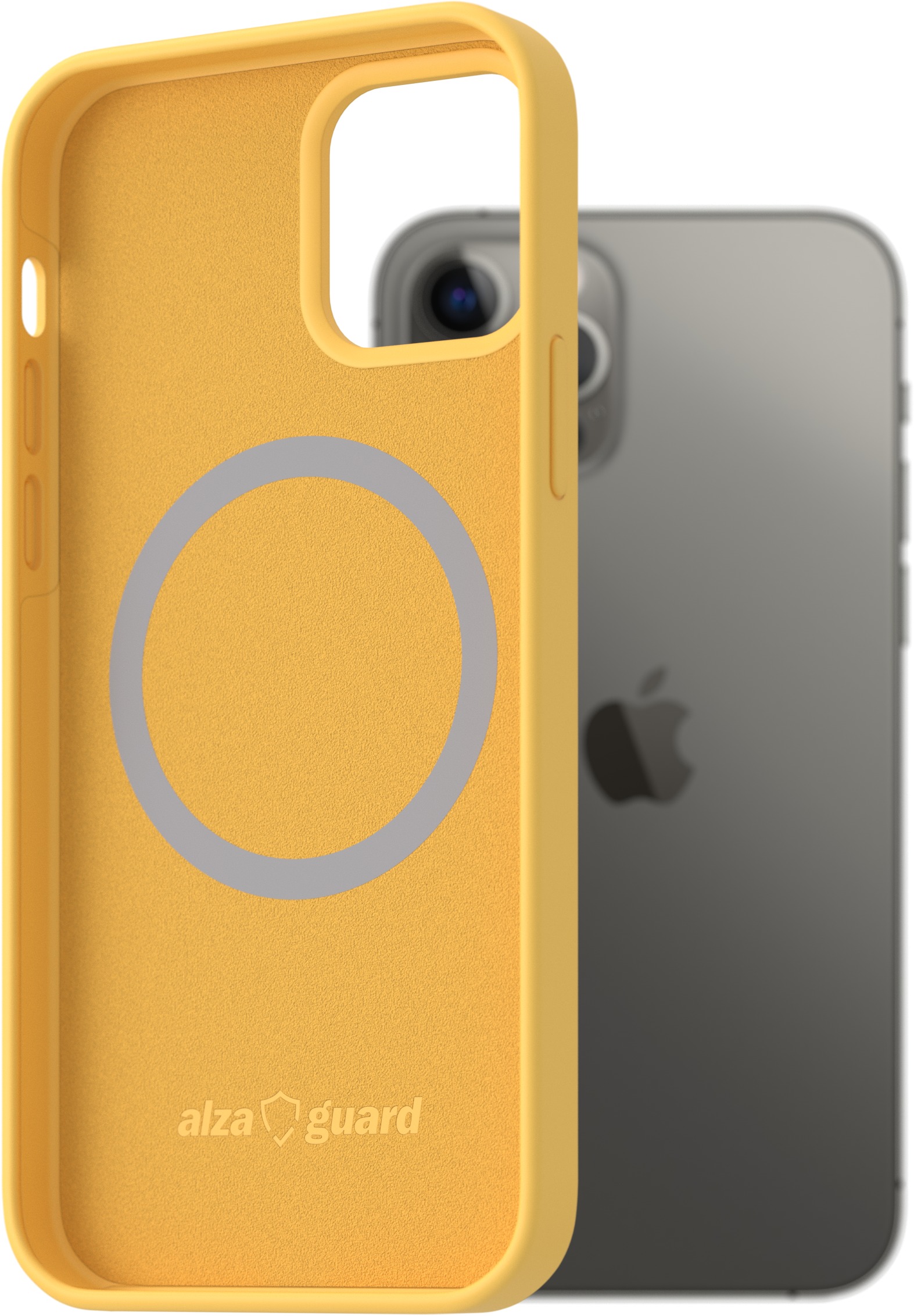 AlzaGuard Silicone Case Compatible with Magsafe pre iPhone 12/12 Pro žltý