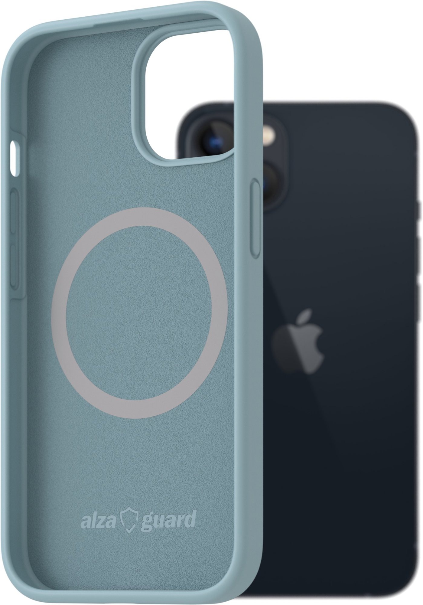 AlzaGuard Silicone Case Compatible with Magsafe pre iPhone 12/12 Pro svetlo modrý