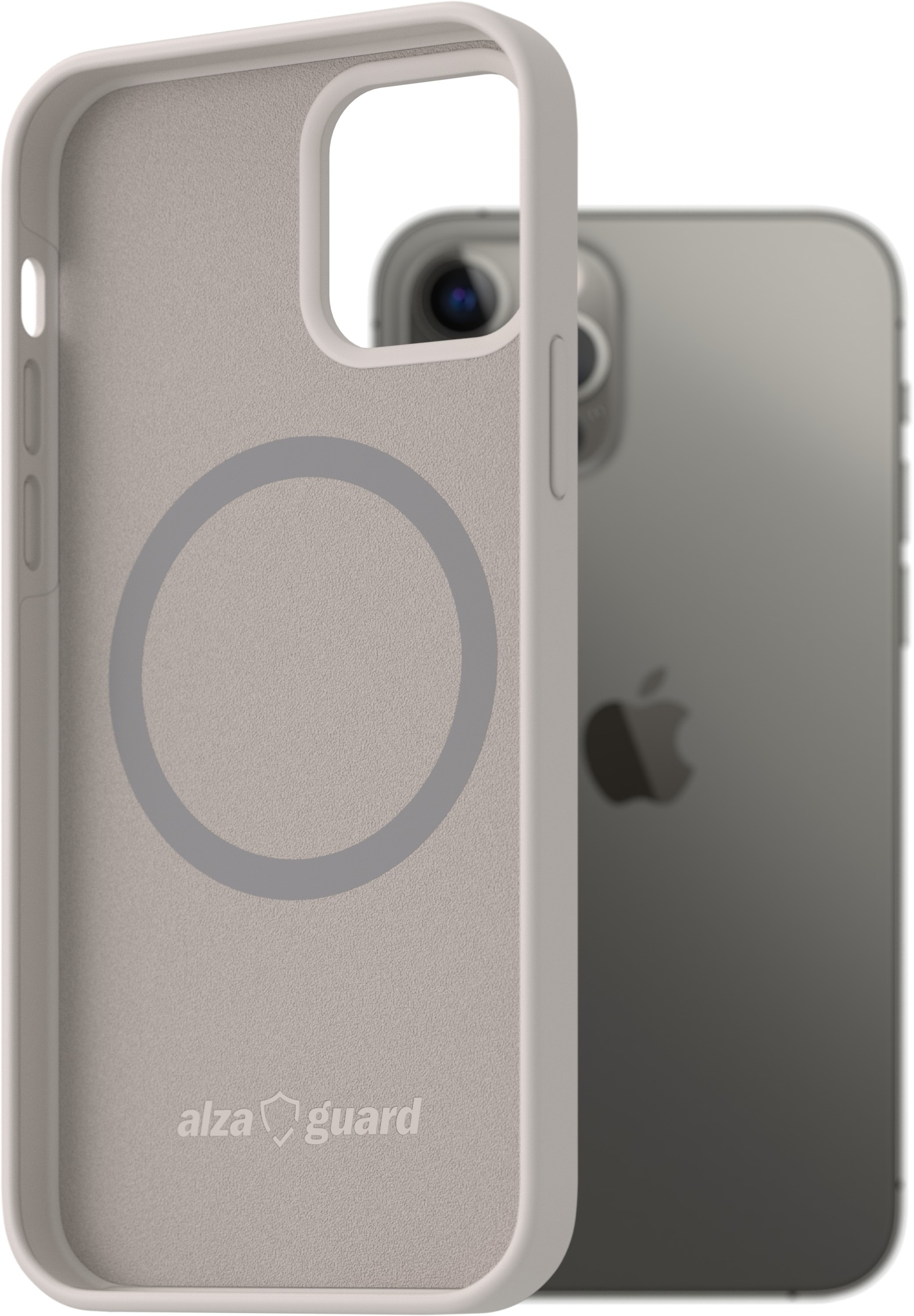 AlzaGuard Silicone Case Compatible with Magsafe pre iPhone 12/12 Pro biely