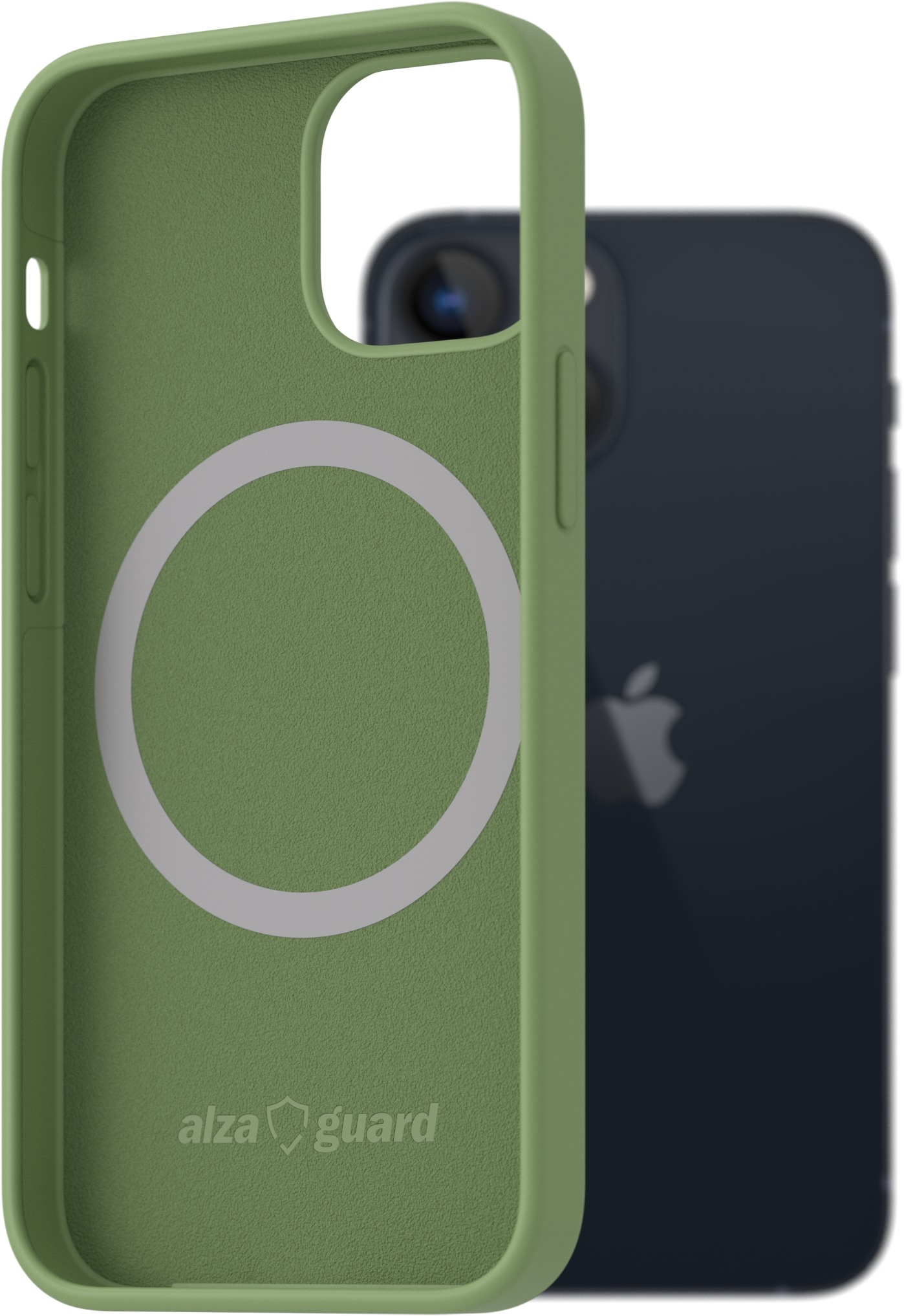 AlzaGuard Silicone Case Compatible with Magsafe pre iPhone 13 Mini zelený