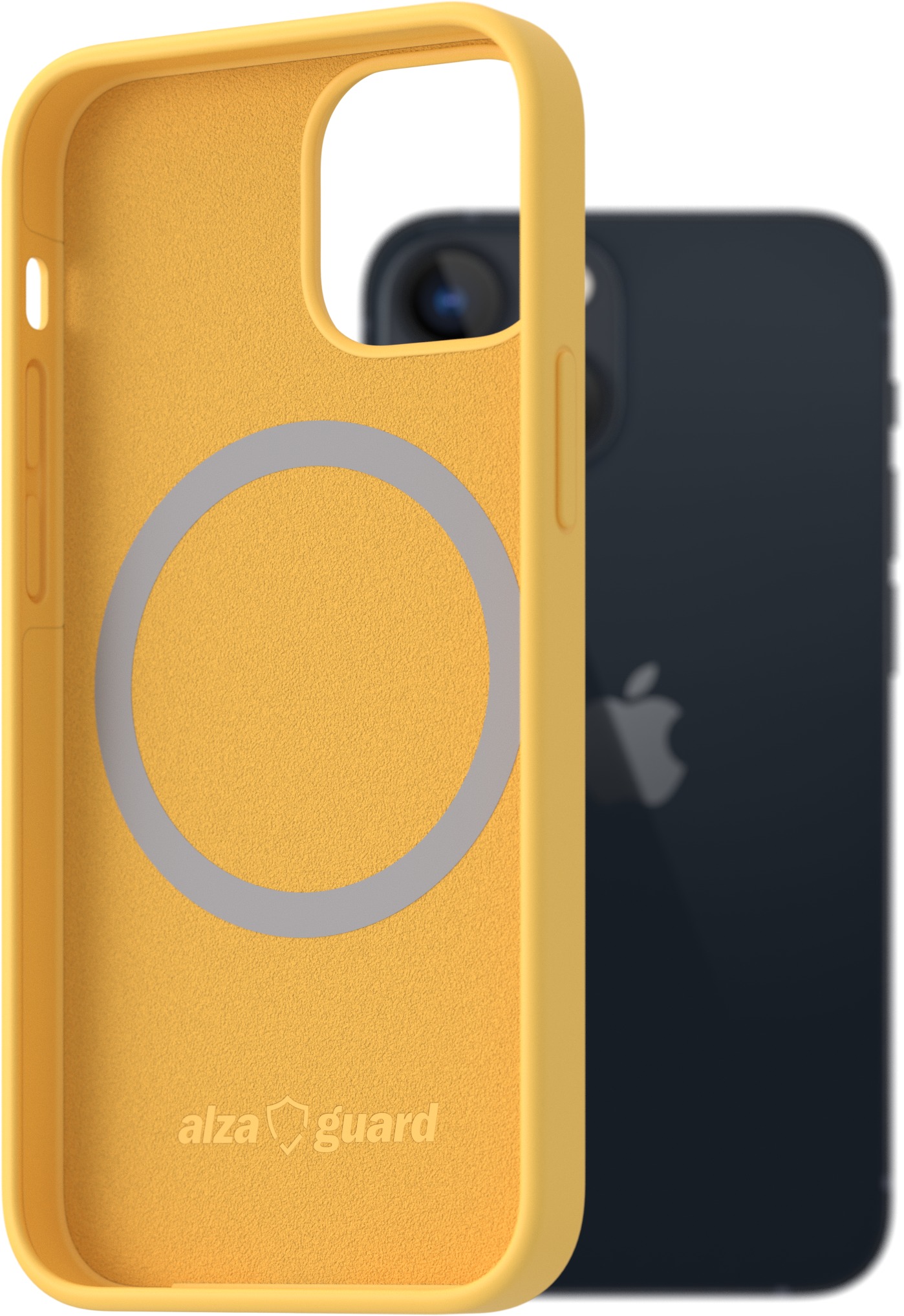 AlzaGuard Silicone Case Compatible with Magsafe pre iPhone 13 Mini žltý