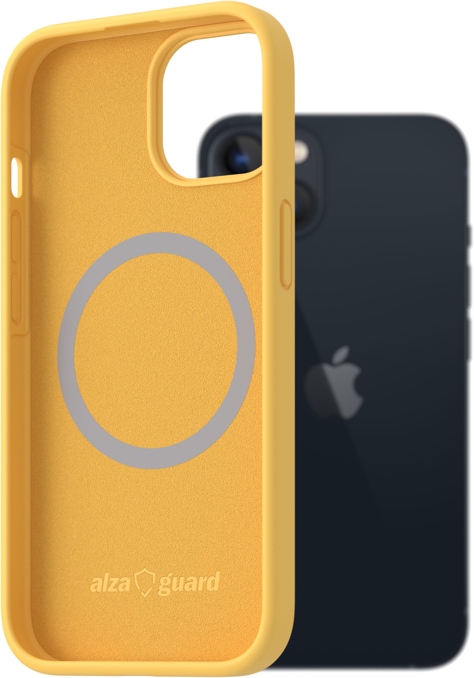 AlzaGuard Silicone Case Compatible with Magsafe pre iPhone 13 žltý