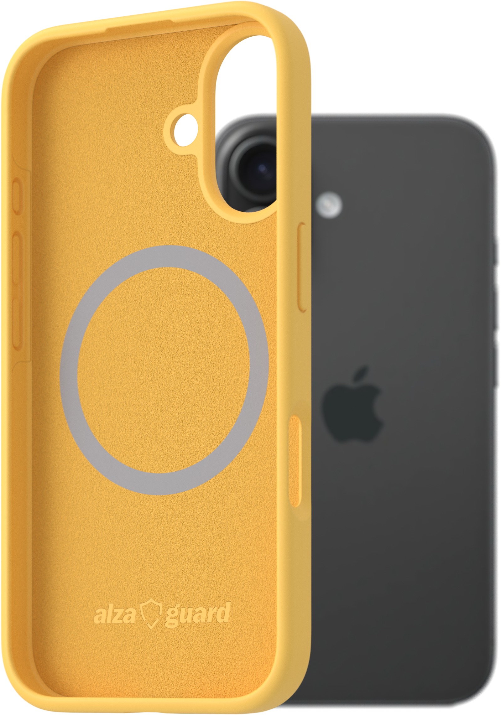 AlzaGuard Silicone Case Compatible with Magsafe pre iPhone 16 žltý