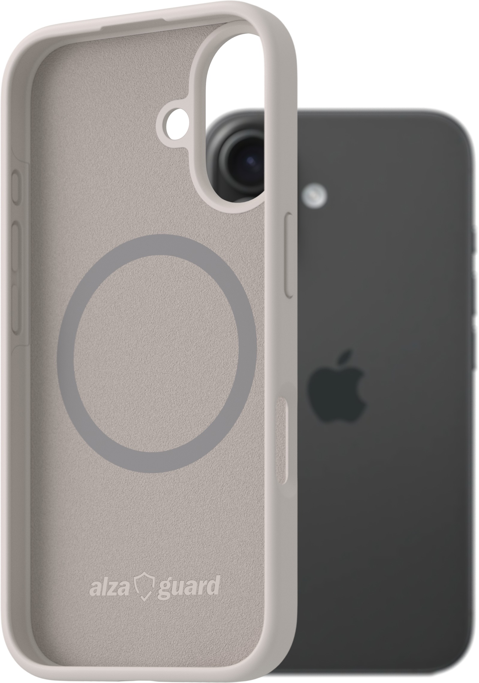 AlzaGuard Silicone Case Compatible with Magsafe pre iPhone 16 biely
