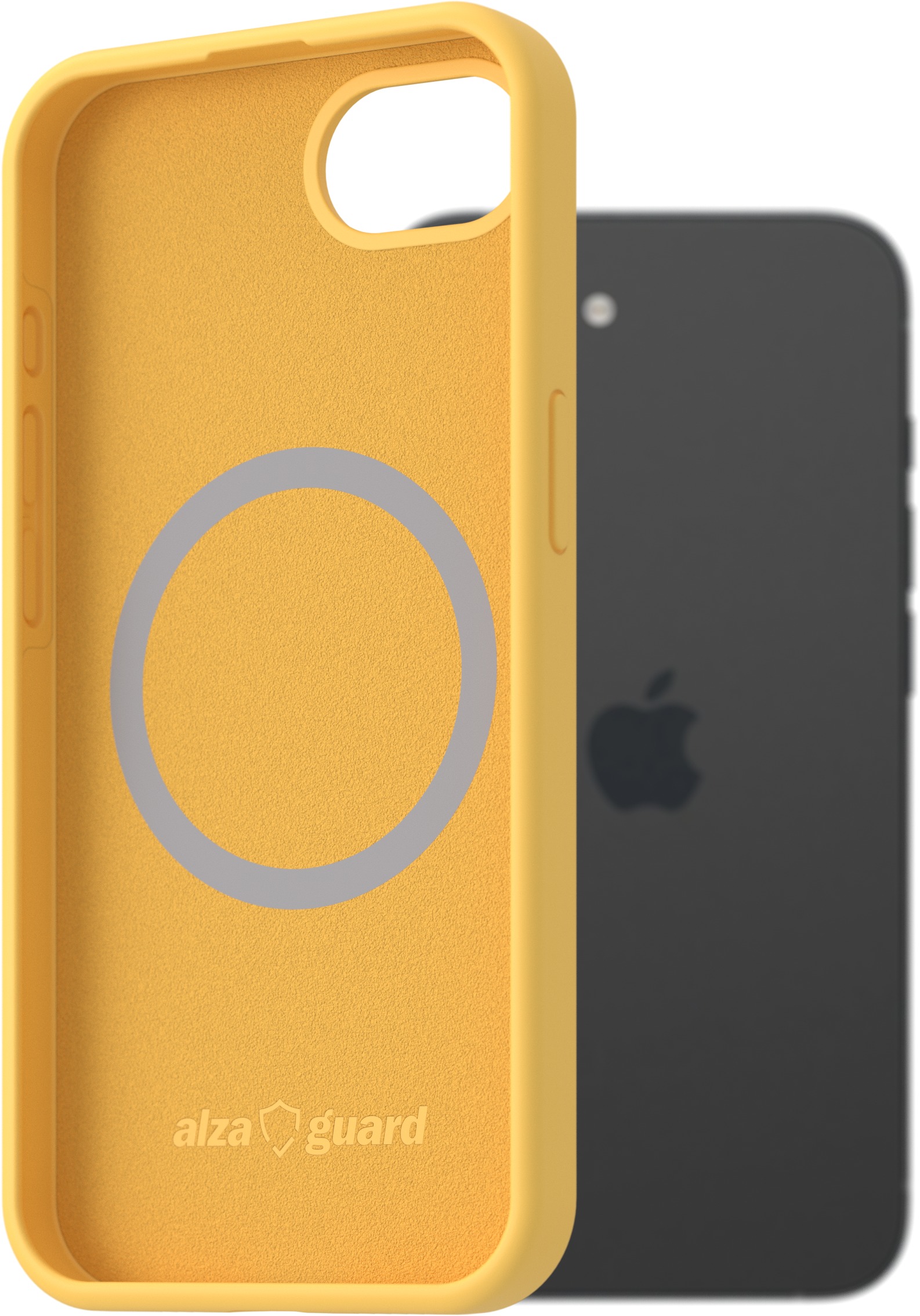 AlzaGuard Silicone Case Compatible with Magsafe pre iPhone 16e/17e žltý