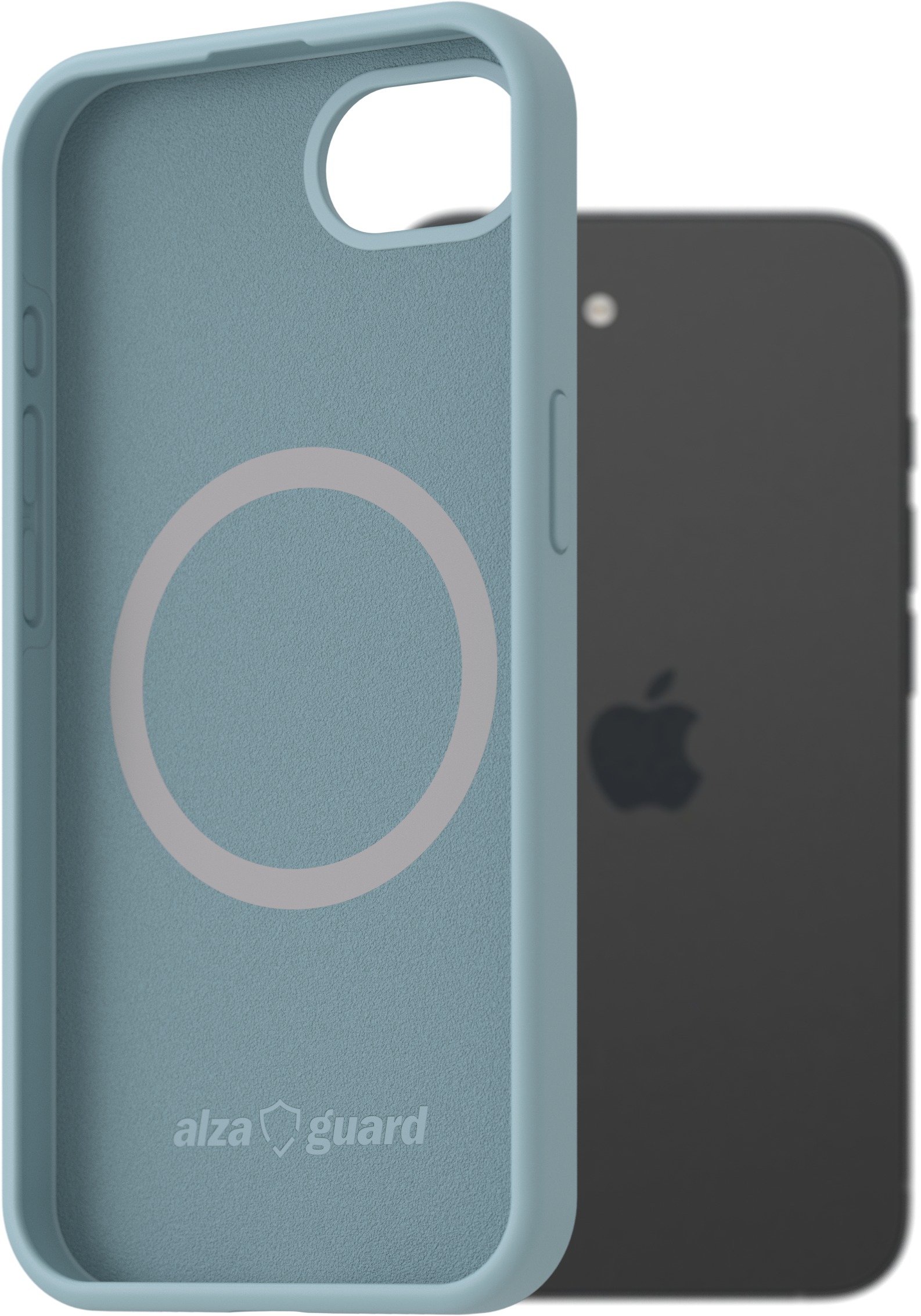 AlzaGuard Silicone Case Compatible with Magsafe pre iPhone 16e/17e svetlo modrý