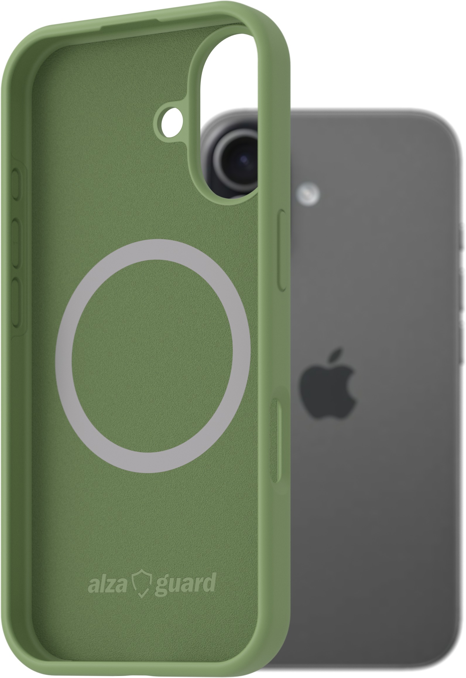 AlzaGuard Silicone Case Compatible with Magsafe pre iPhone 17 zelený