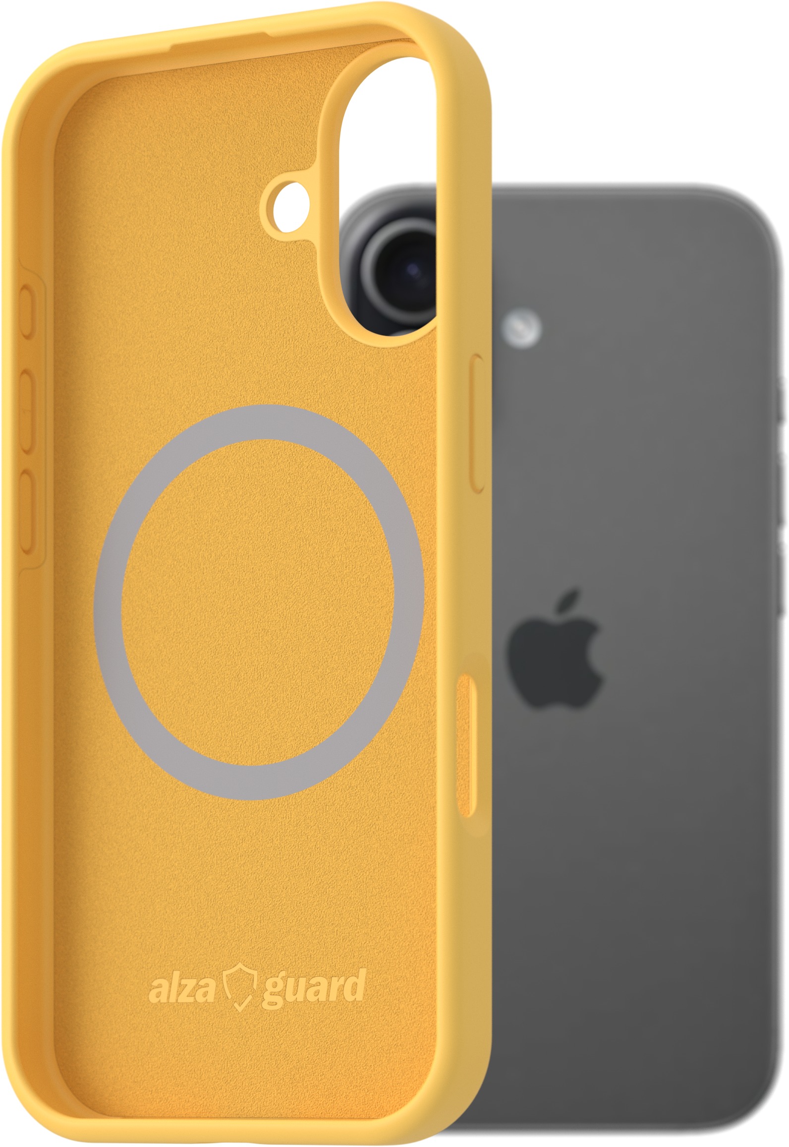 AlzaGuard Silicone Case Compatible with Magsafe pre iPhone 17 žltý
