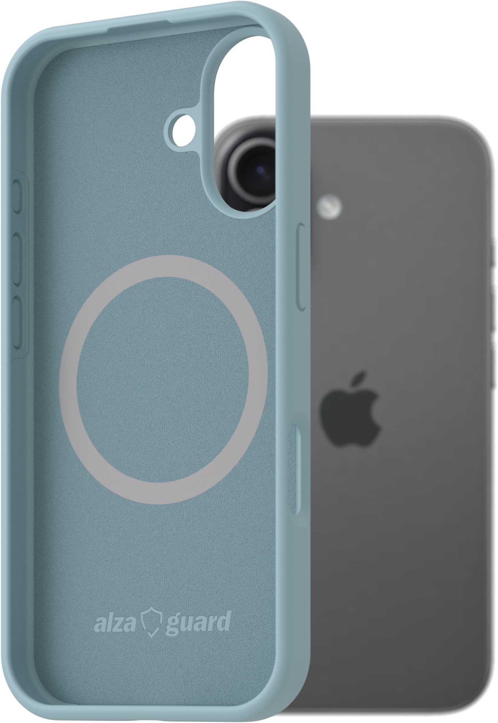 AlzaGuard Silicone Case Compatible with Magsafe pre iPhone 17 svetlo modrý