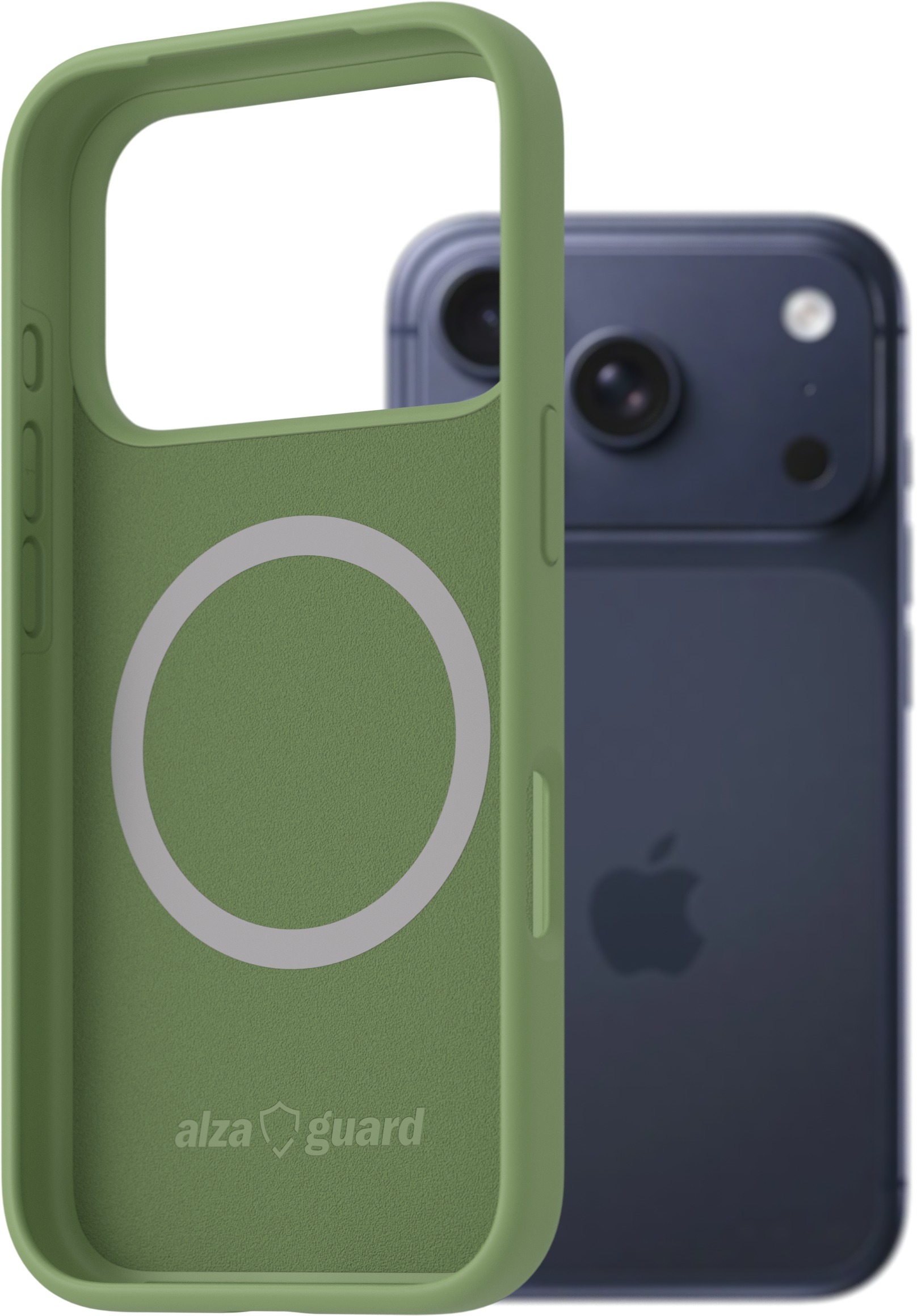 AlzaGuard Silicone Case Compatible with Magsafe pre iPhone 17 Pro zelený