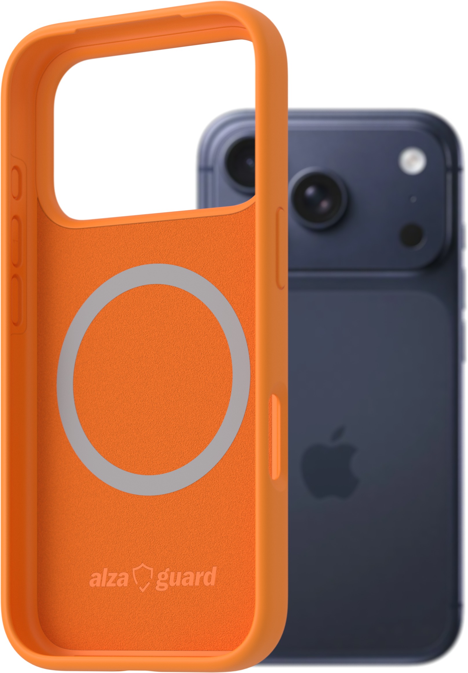AlzaGuard Silicone Case Compatible with Magsafe pre iPhone 17 Pro oranžový