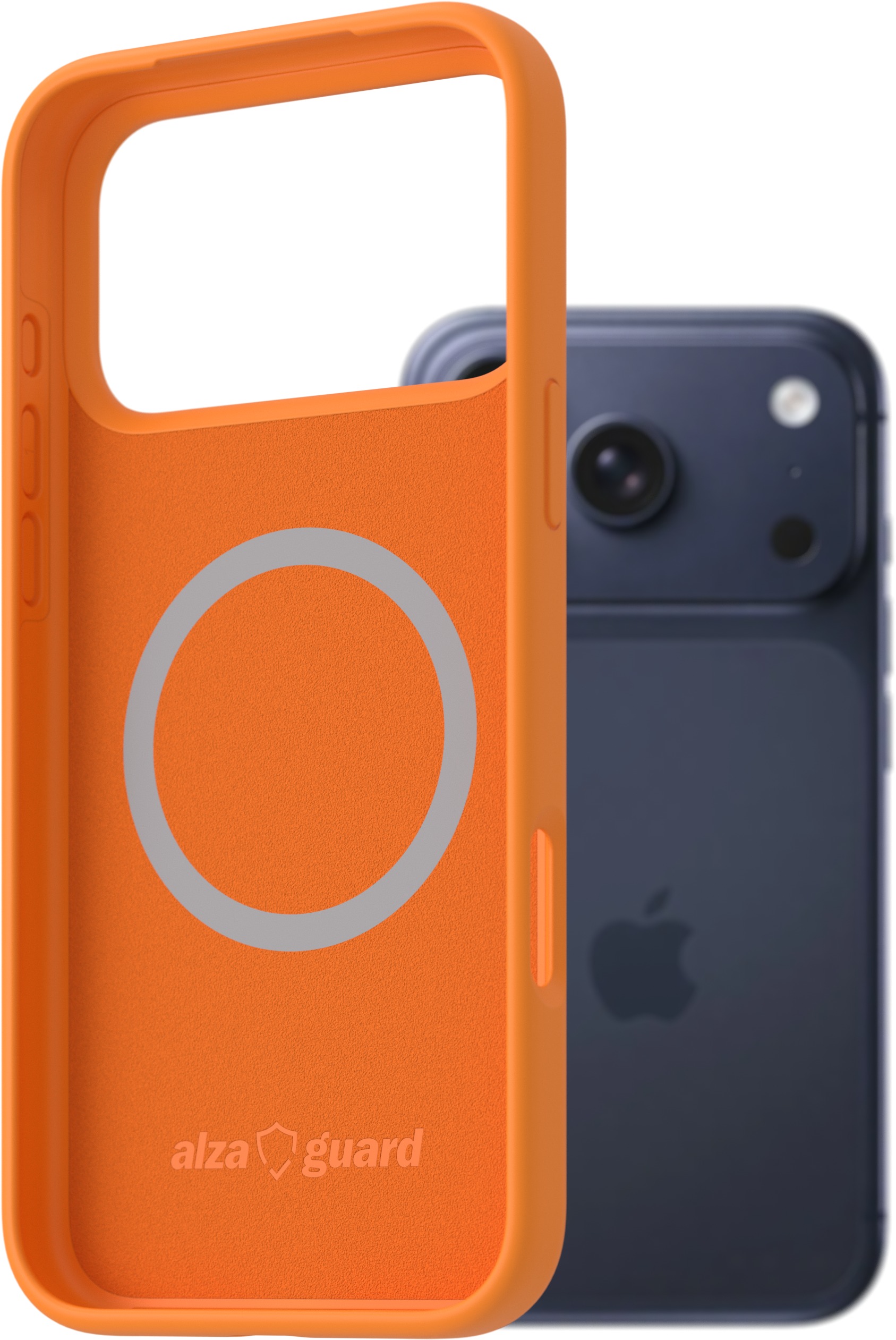 AlzaGuard Silicone Case Compatible with Magsafe pre iPhone 17 Pro Max oranžový