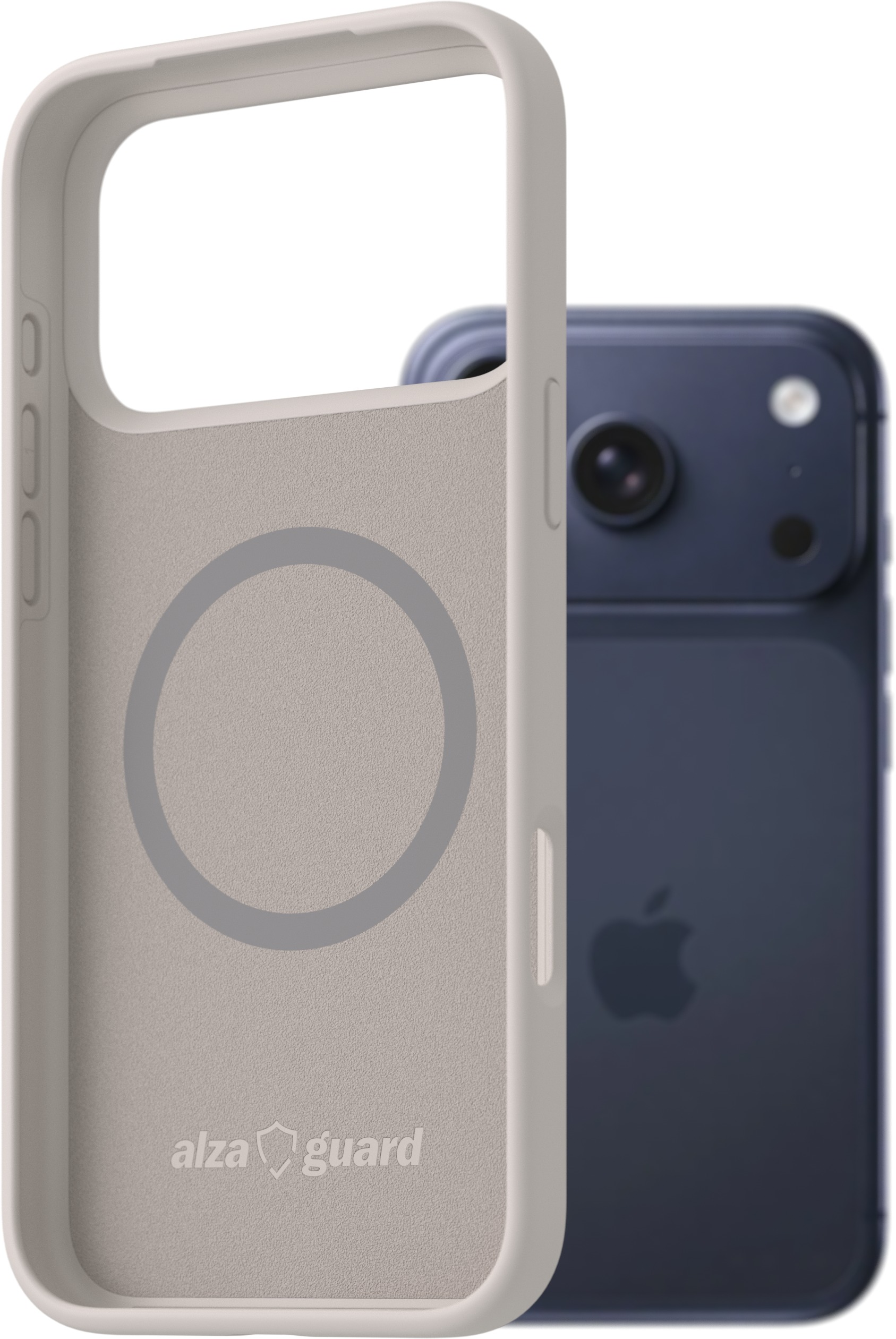 AlzaGuard Silicone Case Compatible with Magsafe pre iPhone 17 Pro Max biely