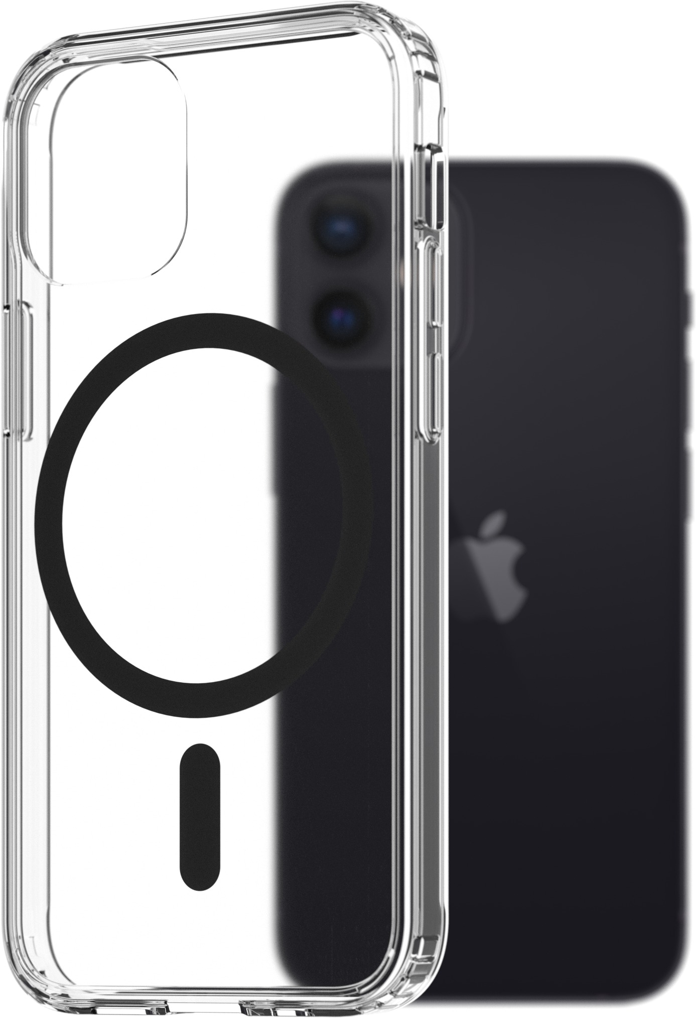 AlzaGuard Crystal Clear TPU Case Compatible with Magsafe pre iPhone 12 Mini – čierny
