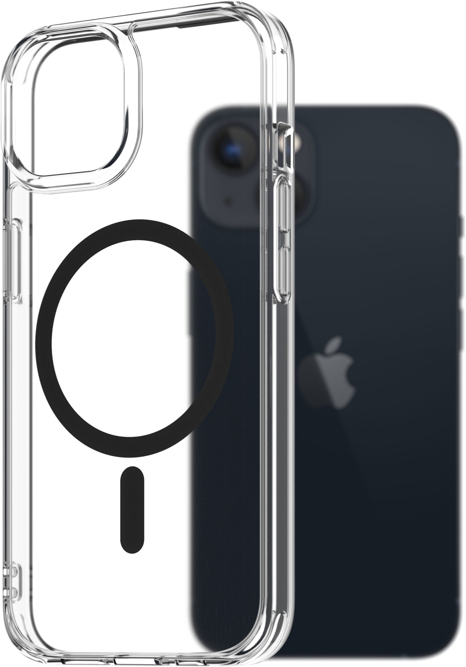 AlzaGuard Crystal Clear TPU Case Compatible with Magsafe pre iPhone 13 – čierny