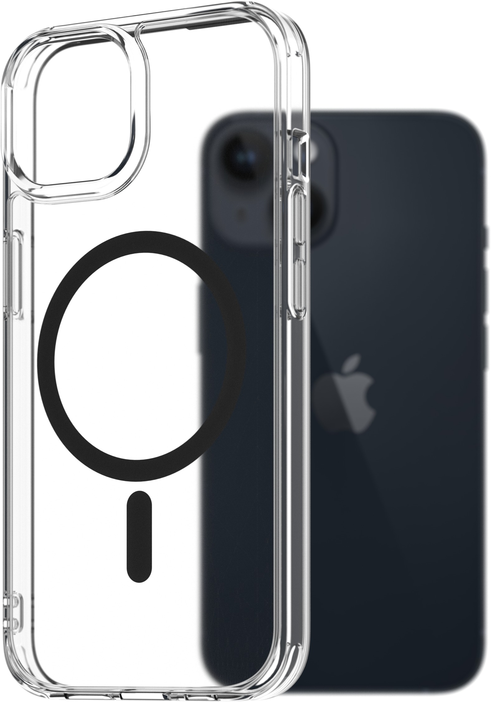 AlzaGuard Crystal Clear TPU Case Compatible with Magsafe pre iPhone 14 – čierny