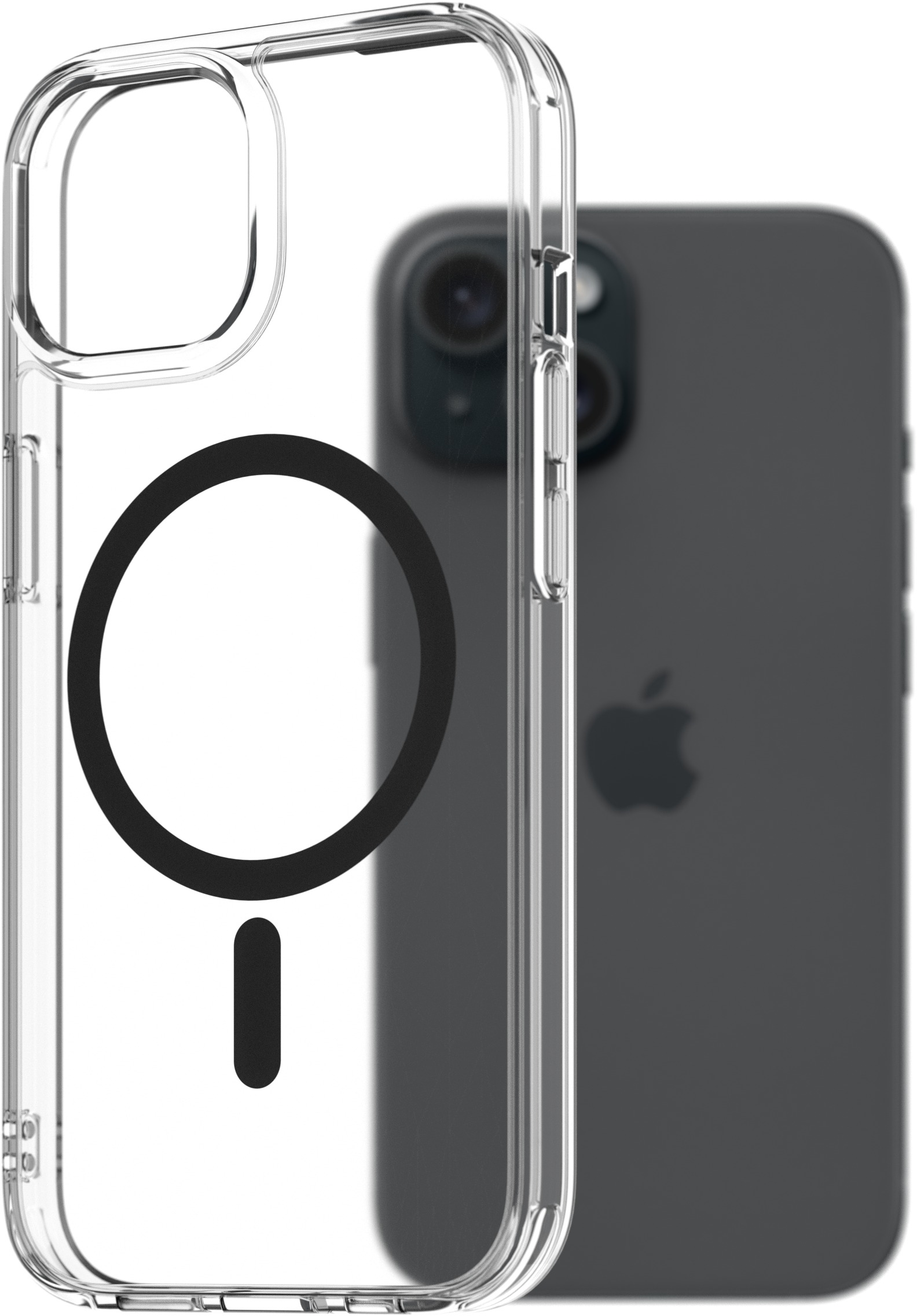 AlzaGuard Crystal Clear TPU Case Compatible with Magsafe pre iPhone 15 – čierny