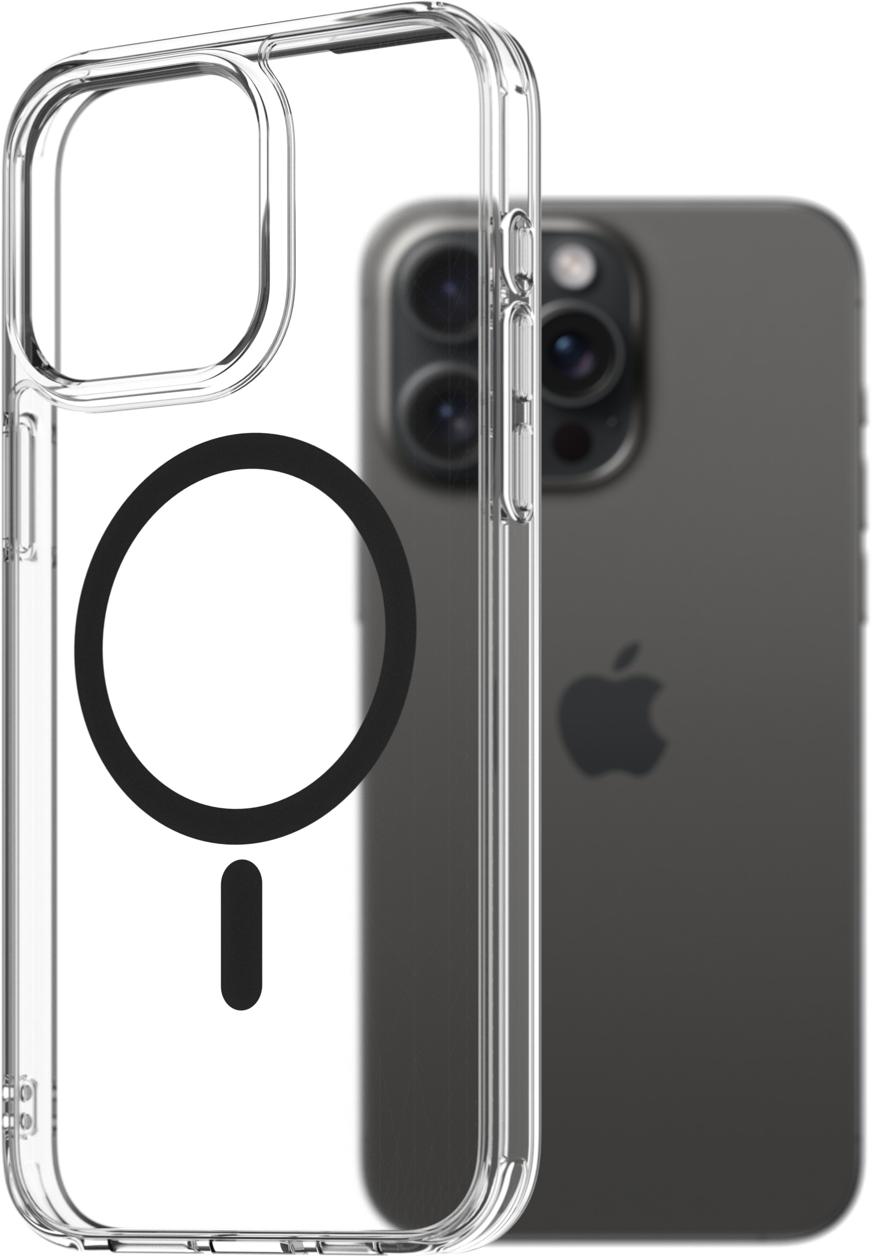 AlzaGuard Crystal Clear TPU Case Compatible with Magsafe pre iPhone 15 Pro Max – čierny