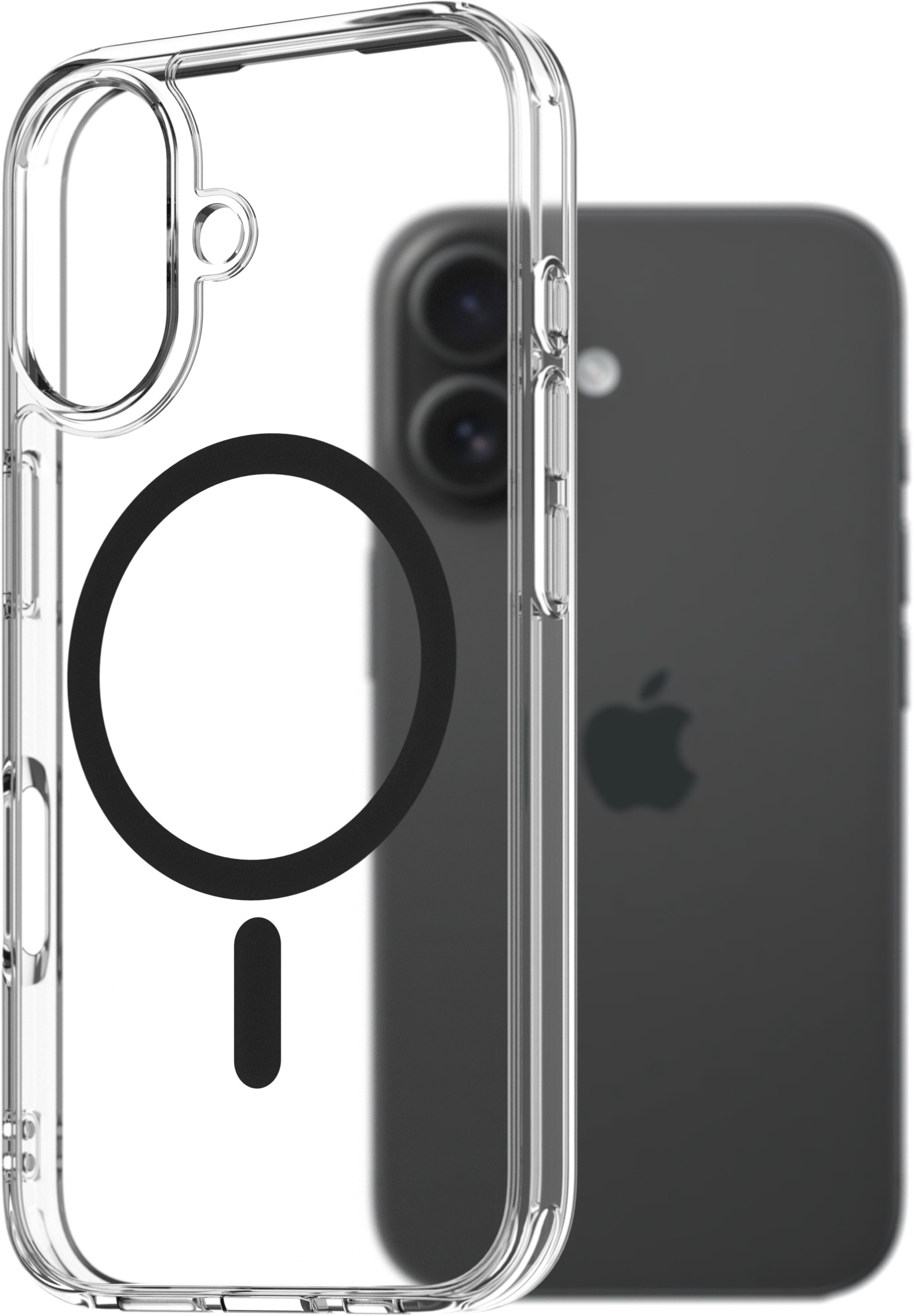 AlzaGuard Crystal Clear TPU Case Compatible with Magsafe pre iPhone 16 – čierny
