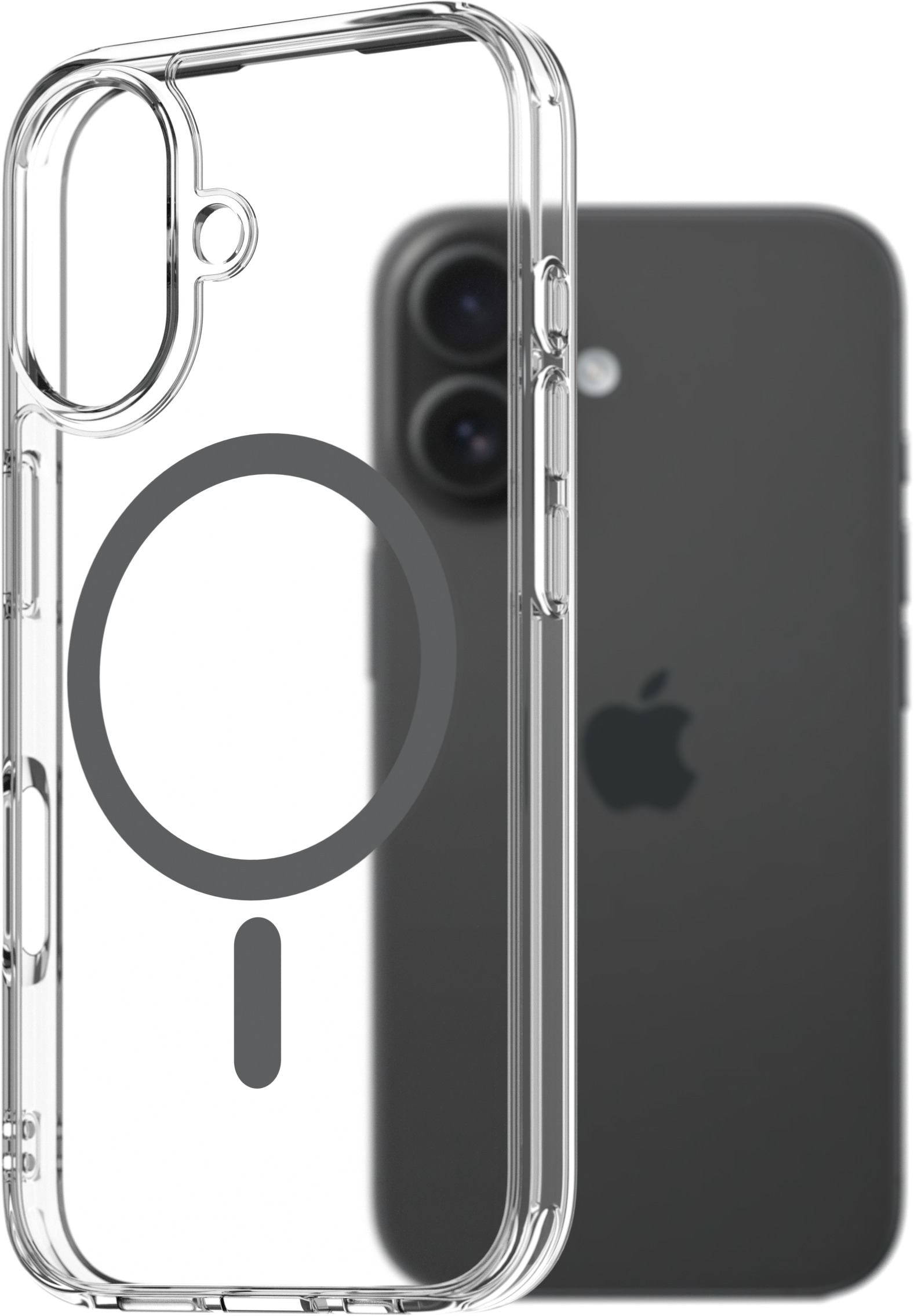 AlzaGuard Crystal Clear TPU Case Compatible with Magsafe pre iPhone 16 – sivý
