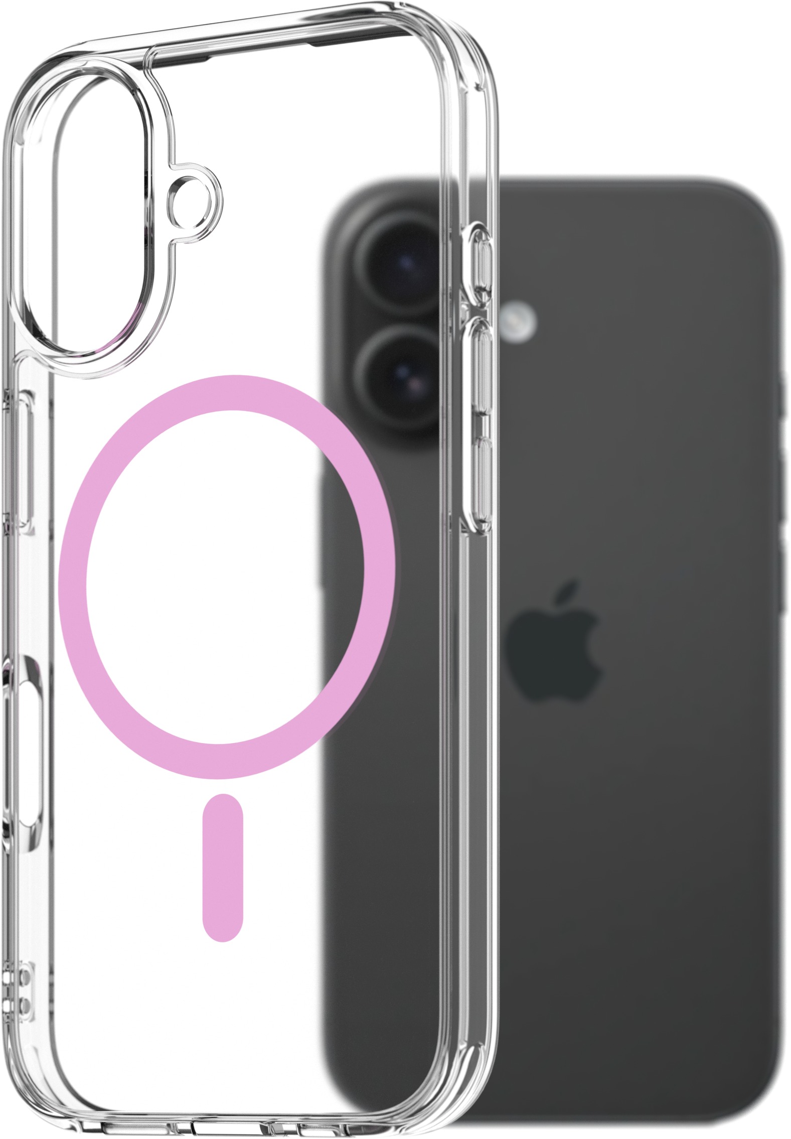 AlzaGuard Crystal Clear TPU Case Compatible with Magsafe pre iPhone 16 – ružový