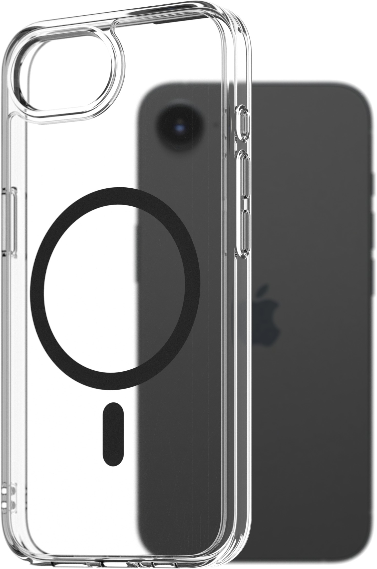 AlzaGuard Crystal Clear TPU Case Compatible with Magsafe pre iPhone 16e / 17e – čierny