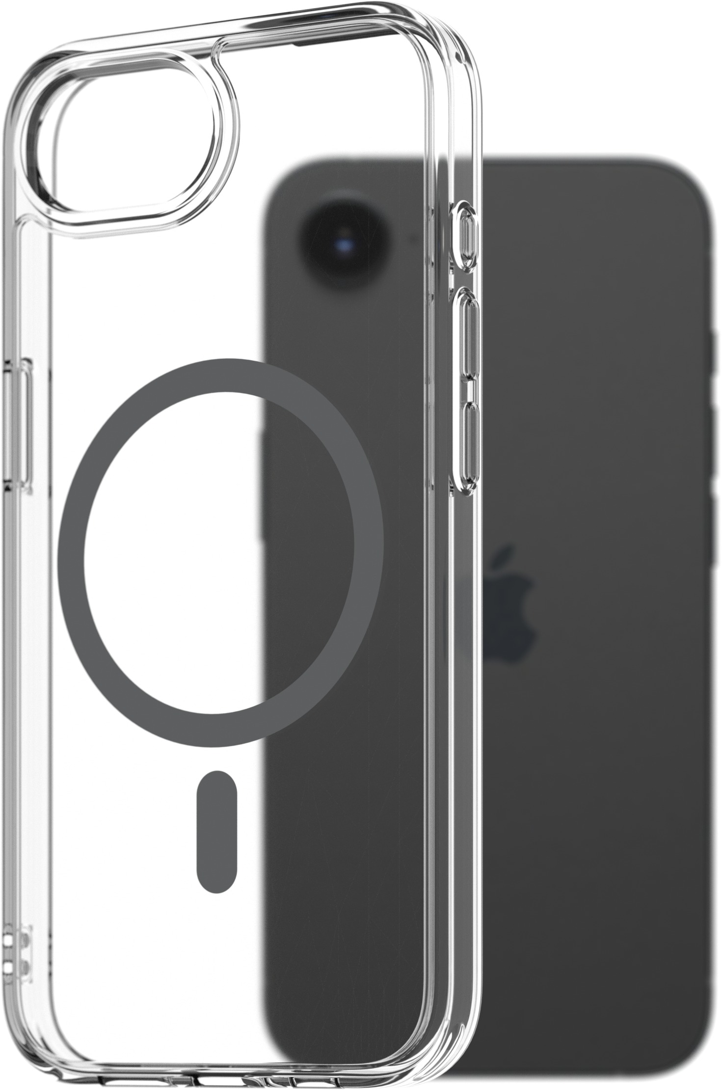 AlzaGuard Crystal Clear TPU Case Compatible with Magsafe pre iPhone 16e / 17e – sivý