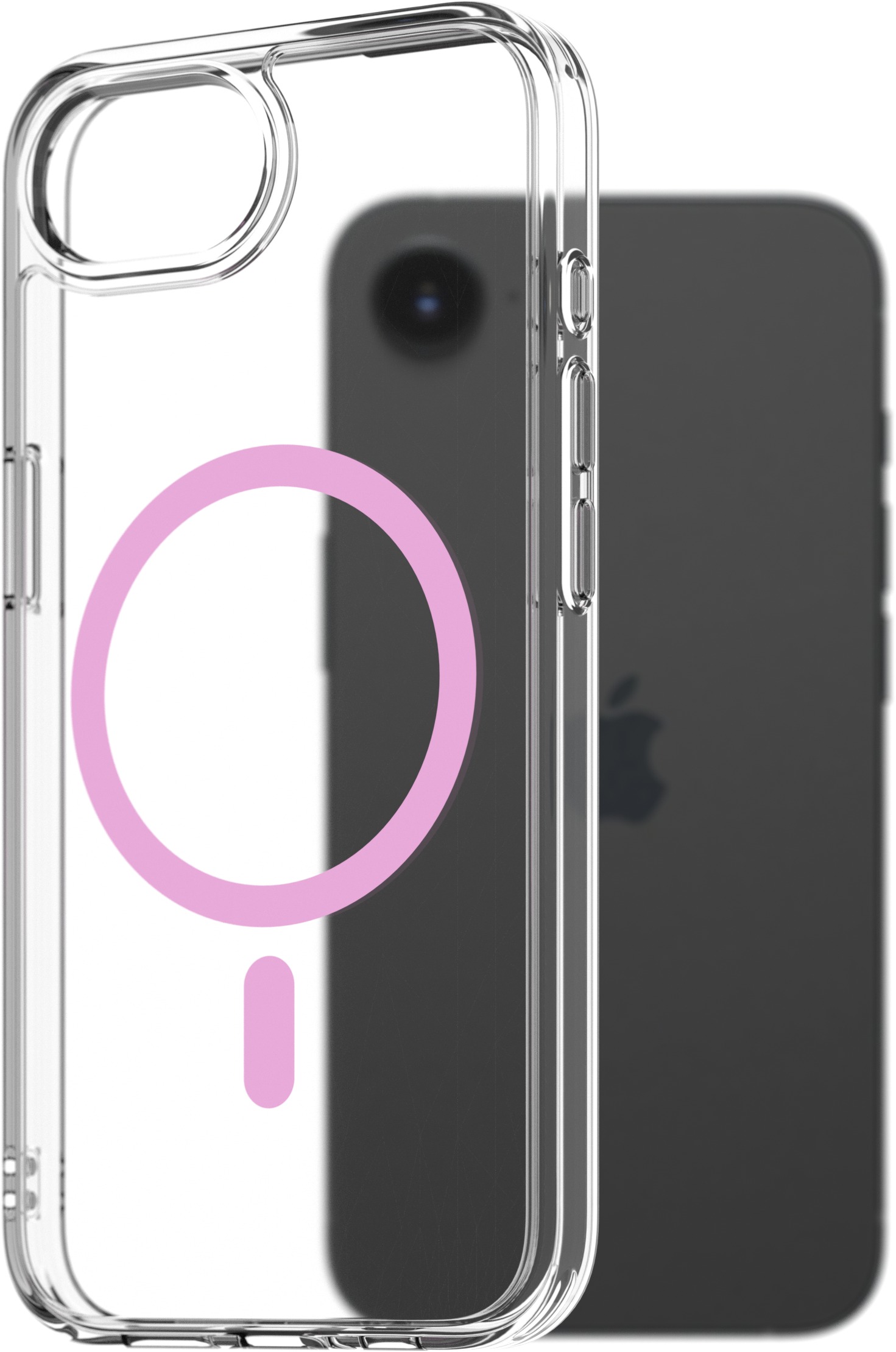 AlzaGuard Crystal Clear TPU Case Compatible with Magsafe pre iPhone 16e / 17e – ružový