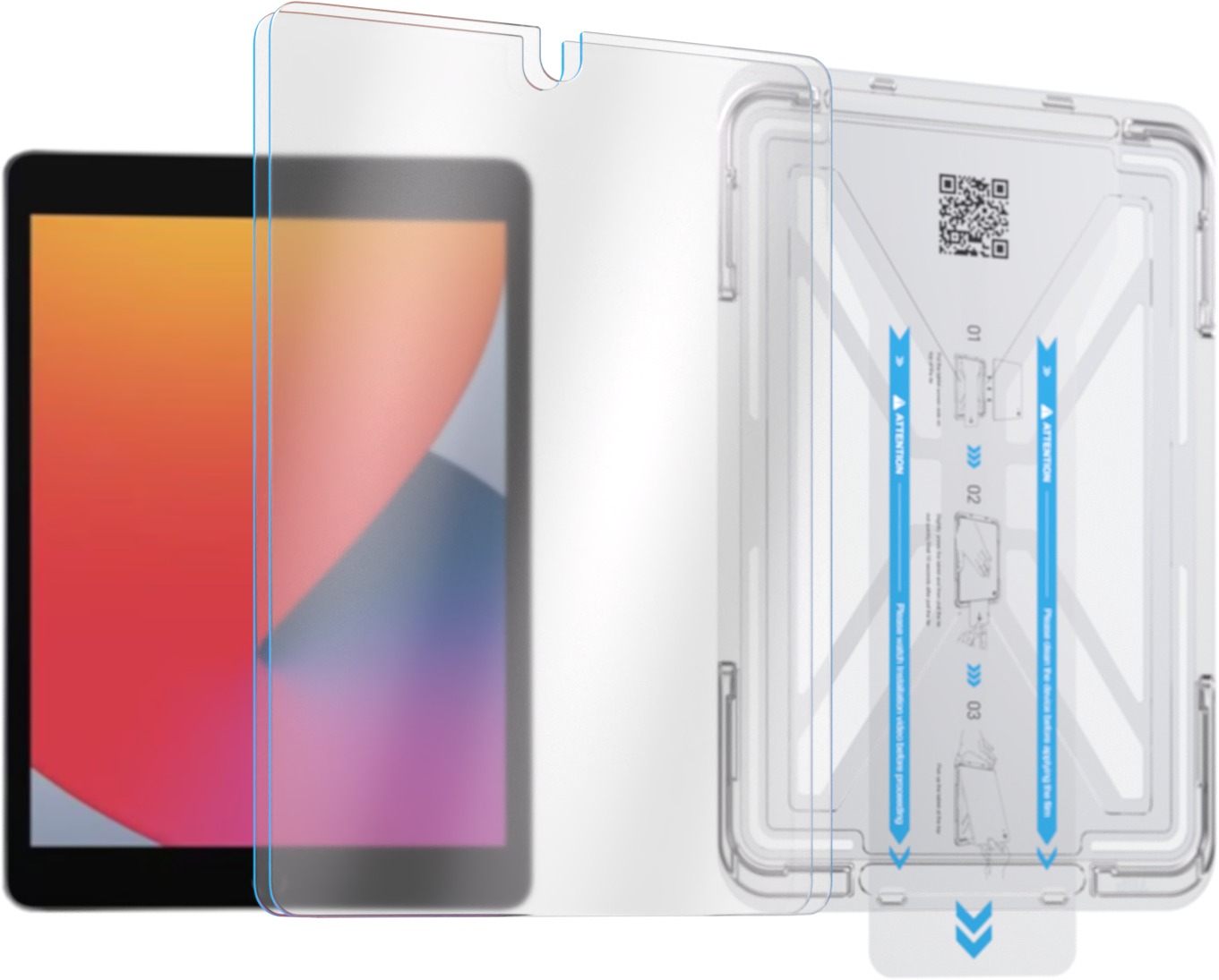 AlzaGuard Glass Protector pre Apple iPad 10.2 2019/2020/2021 s aplikátorom – 2 ks