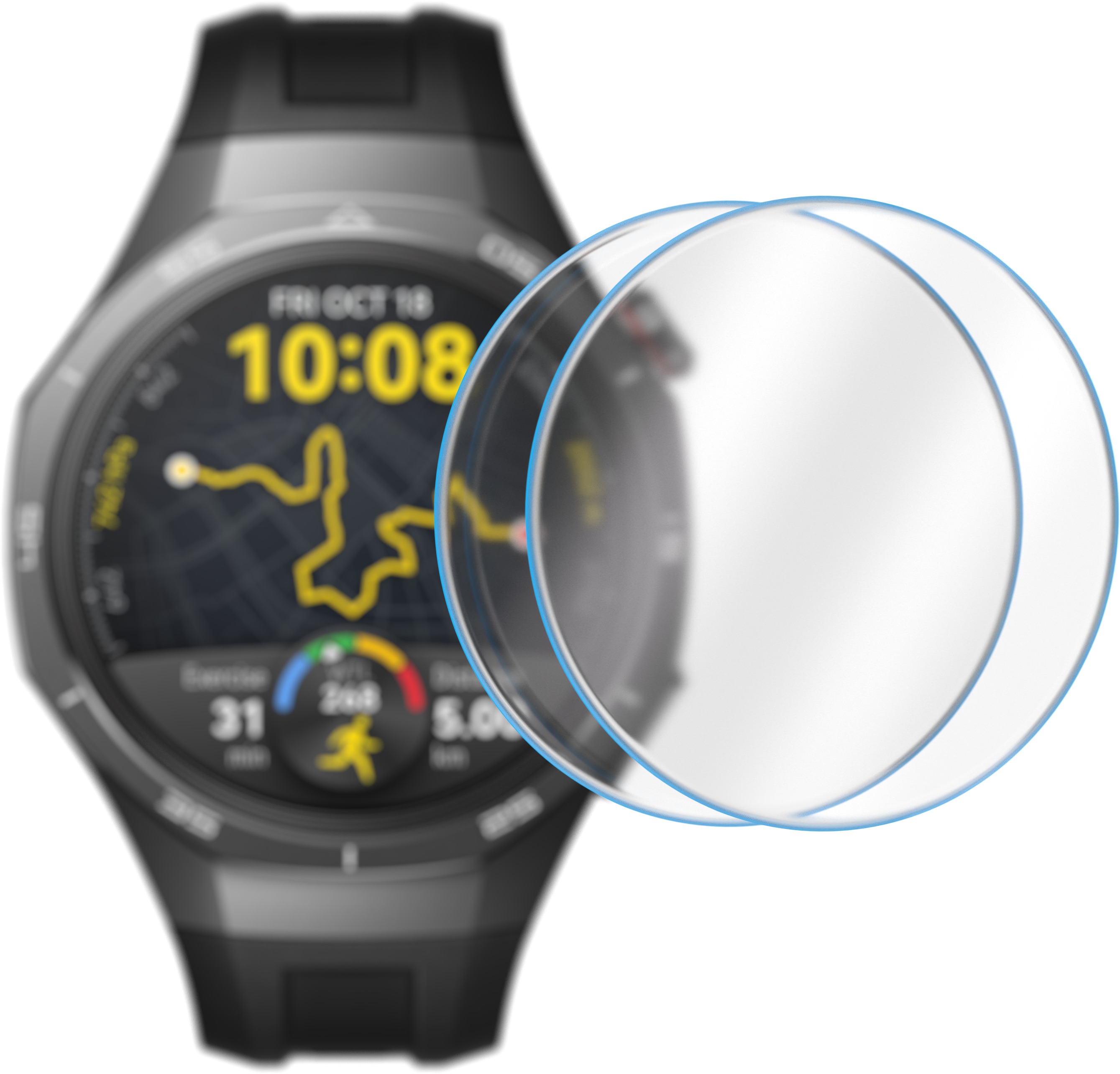 AlzaGuard 2.5D glass protector pre Huawei Watch GT 5 Pro 46 mm – 2 ks