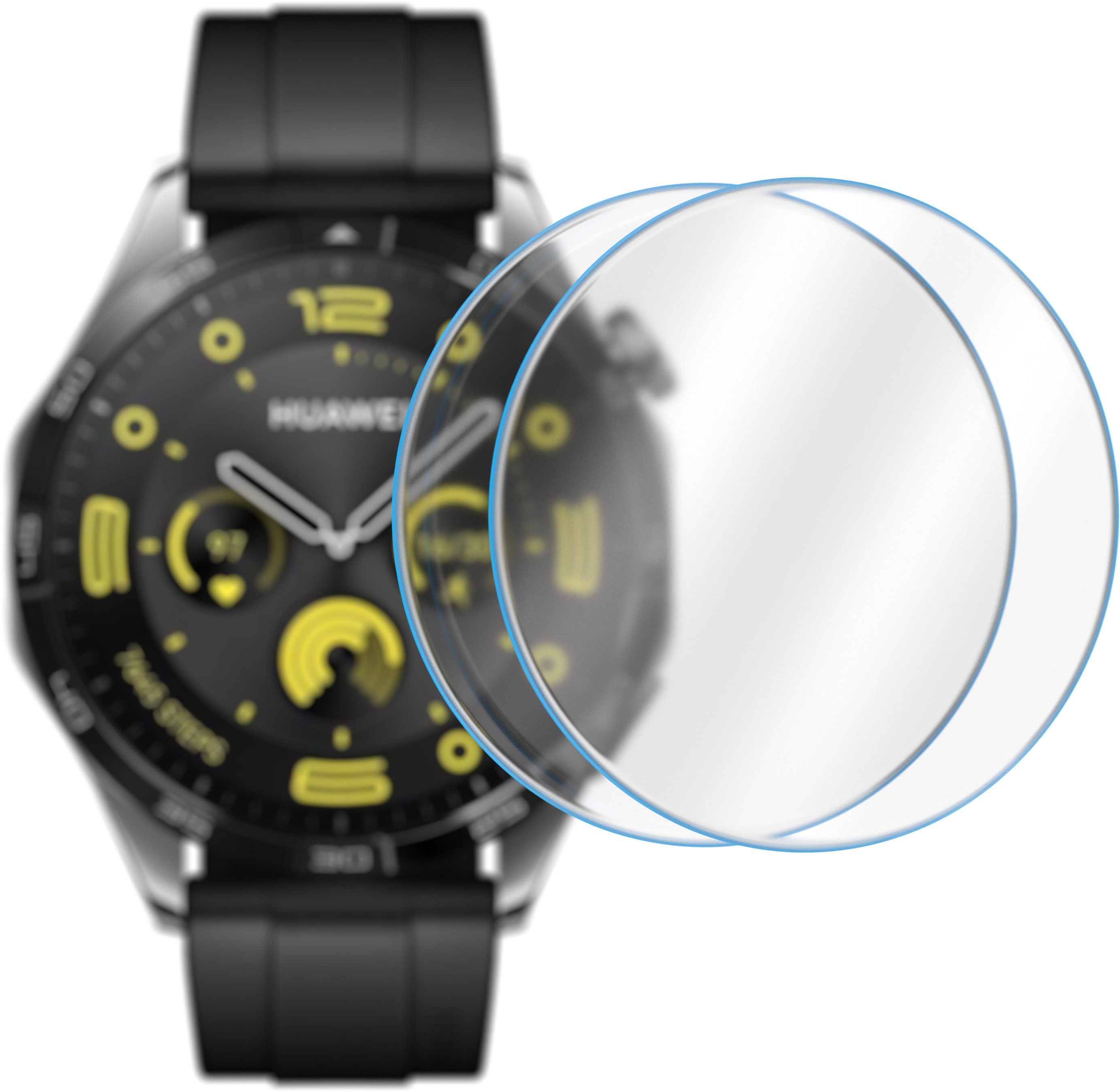 AlzaGuard 2.5D glass protector na Huawei Watch GT 4 46 mm – 2 ks v balení