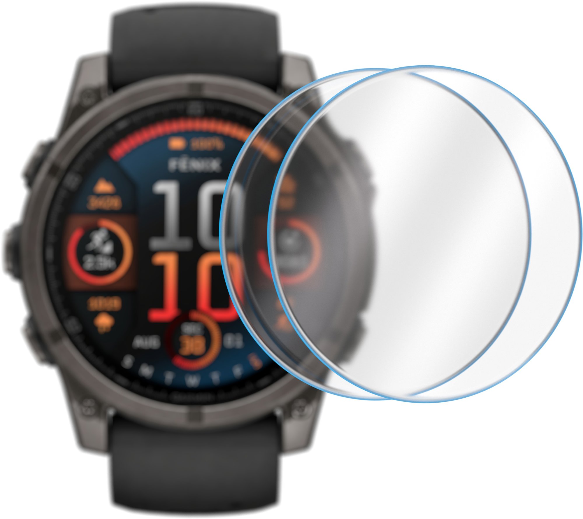 AlzaGuard 2.5D glass protector pre Garmin Fenix 8 47 mm – 2 ks