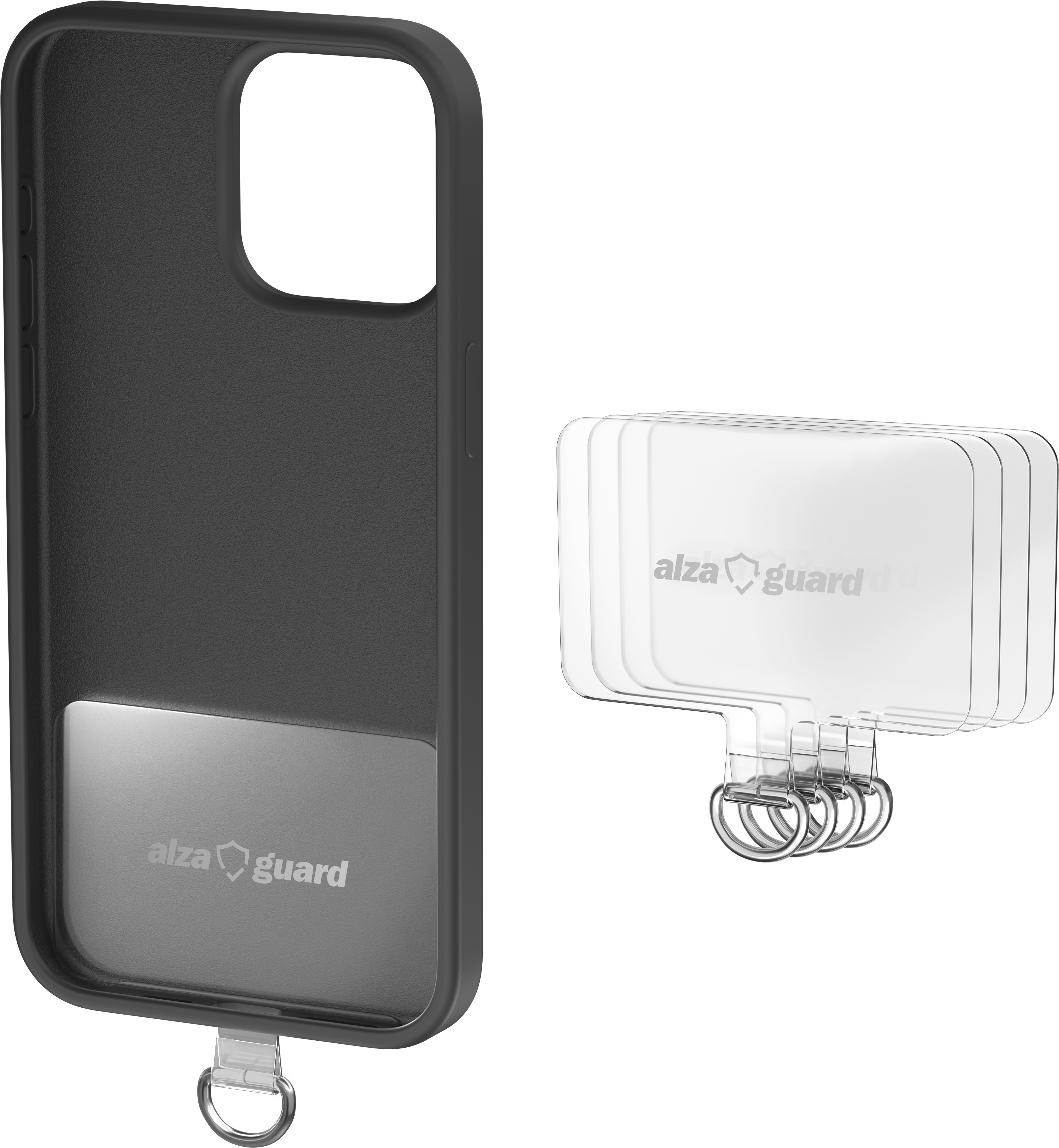 AlzaGuard Universal TPU Pads for Phone Lanyards – 4 pcs