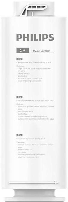 Philips náhradný filter AUT706, mikrofiltrácia, aktívne uhlie + polyfenylénová membrána odstráni častice > 1