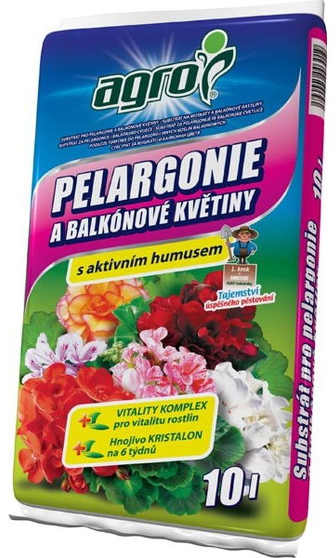 AGRO – Substrát pre pelargónie, 10 l