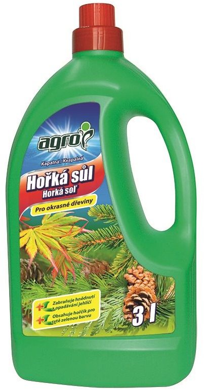 AGRO Hnojivo Horká soľ – okrasné dreviny, 3 l