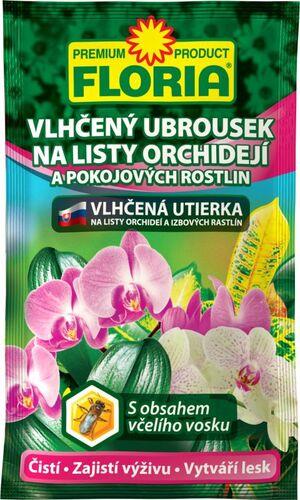 AGRO Hnojivo – Vlhčený obrúsok FLORIA na listy orchideí a izbových rastlín, 6 g