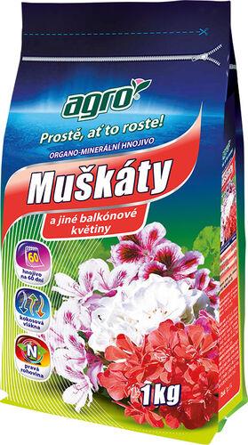 AGRO Hnojivo organo – minerálne, muškáty, 1 kg