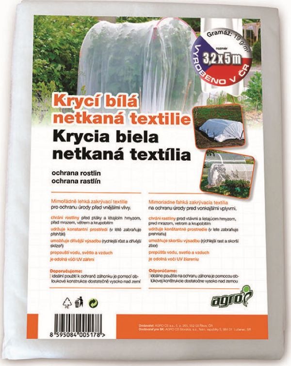 AGRO – Netkaná textília krycia, biela 3,2 × 5 m