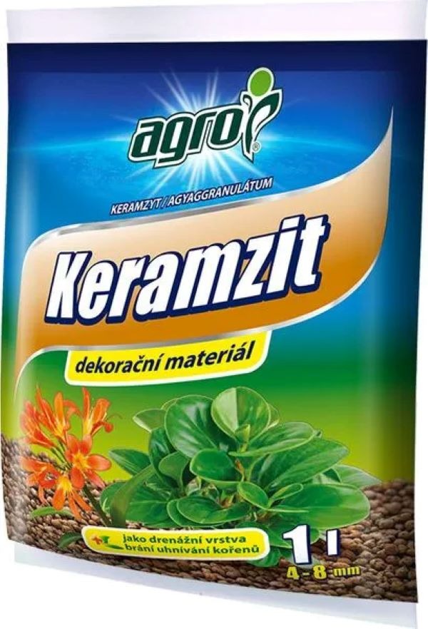 AGRO, Substrát – Keramzit, 4 – 8 mm, 1 l