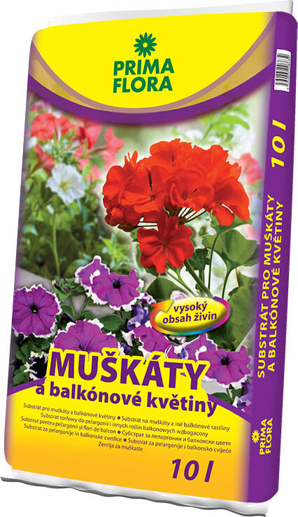 PRIMAFLORA Substrát pre muškáty 10 l