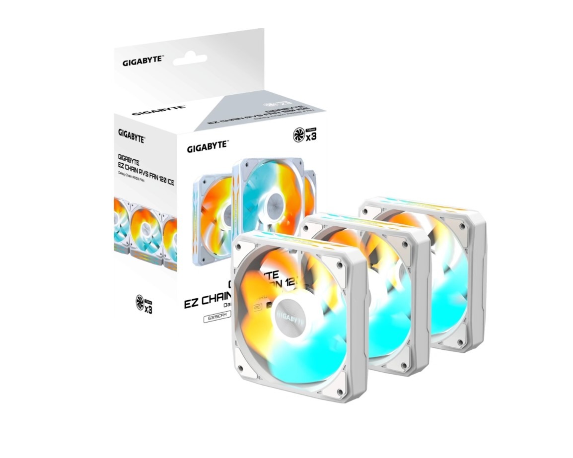 GIGABYTE EZ CHAIN RVS FAN 120 ICE (3-Pack)