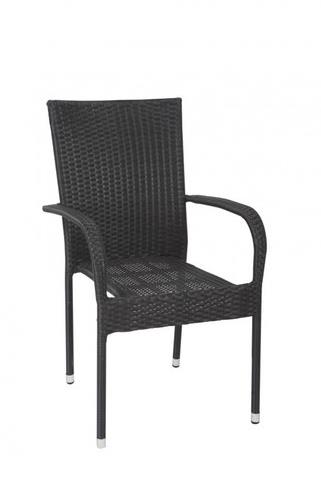 DIMENZA Kreslo záhradné HAITI, čierne DF-008149