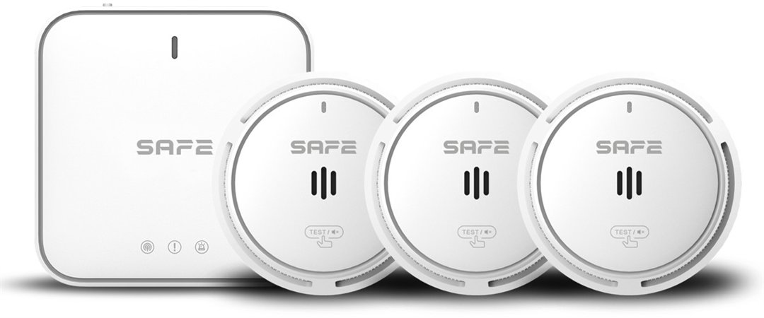 SAFE SET FIRE BASIC PLUS – 1× SAFE50HUB-WRF, 3× SAFE10Y30-RF